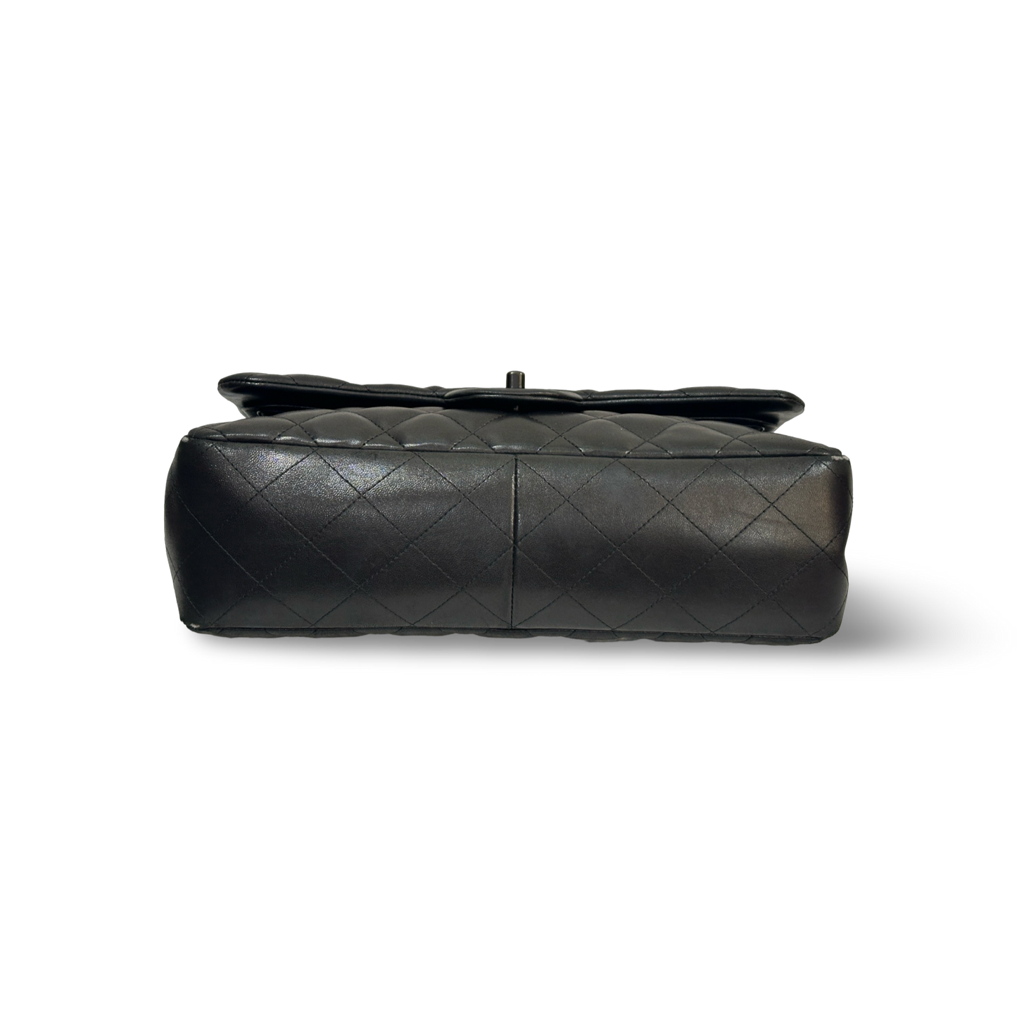 Chanel Classic Lambskin Jumbo So Black Double Flap