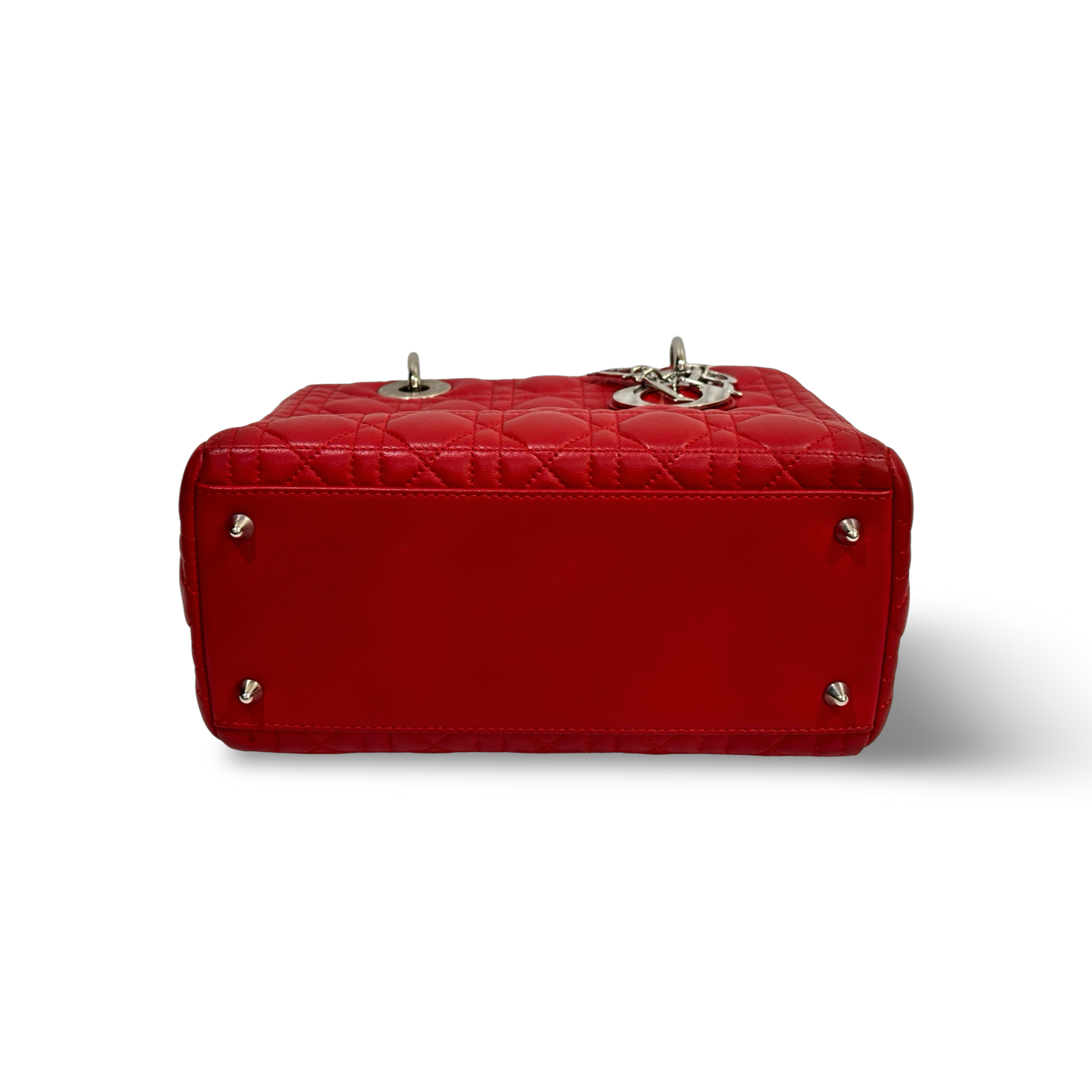 Dior Classic Lambskin Medium Lady Bag Red