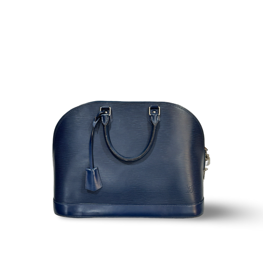 Louis Vuitton EPI MM Alma Bag Navy