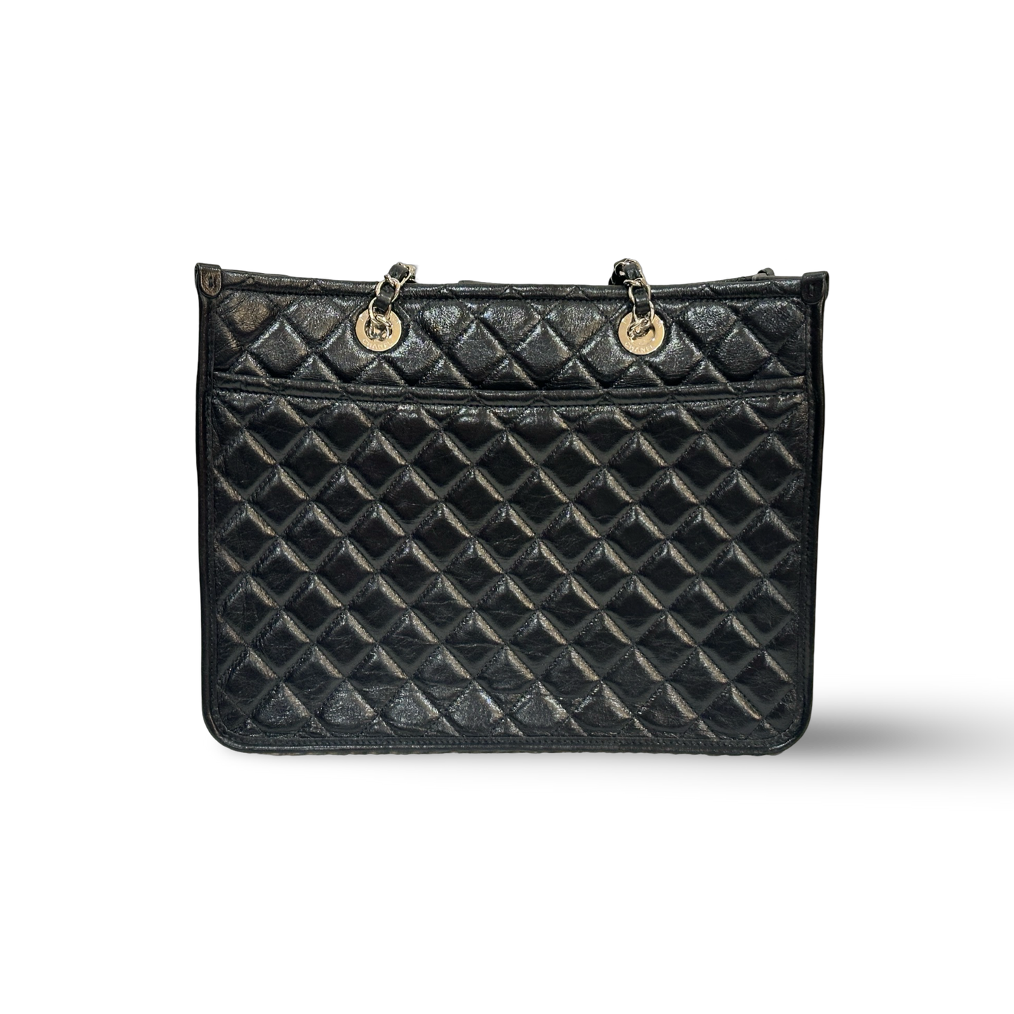 Chanel Classic Lambskin Medium Elegant Tote Bag Black