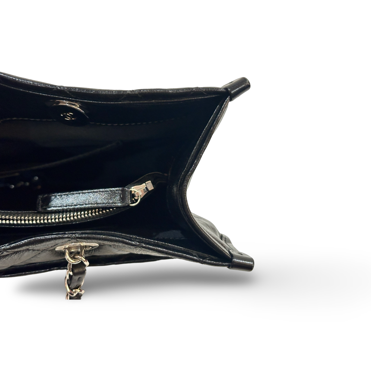 Chanel Classic Lambskin Medium Elegant Tote Bag Black