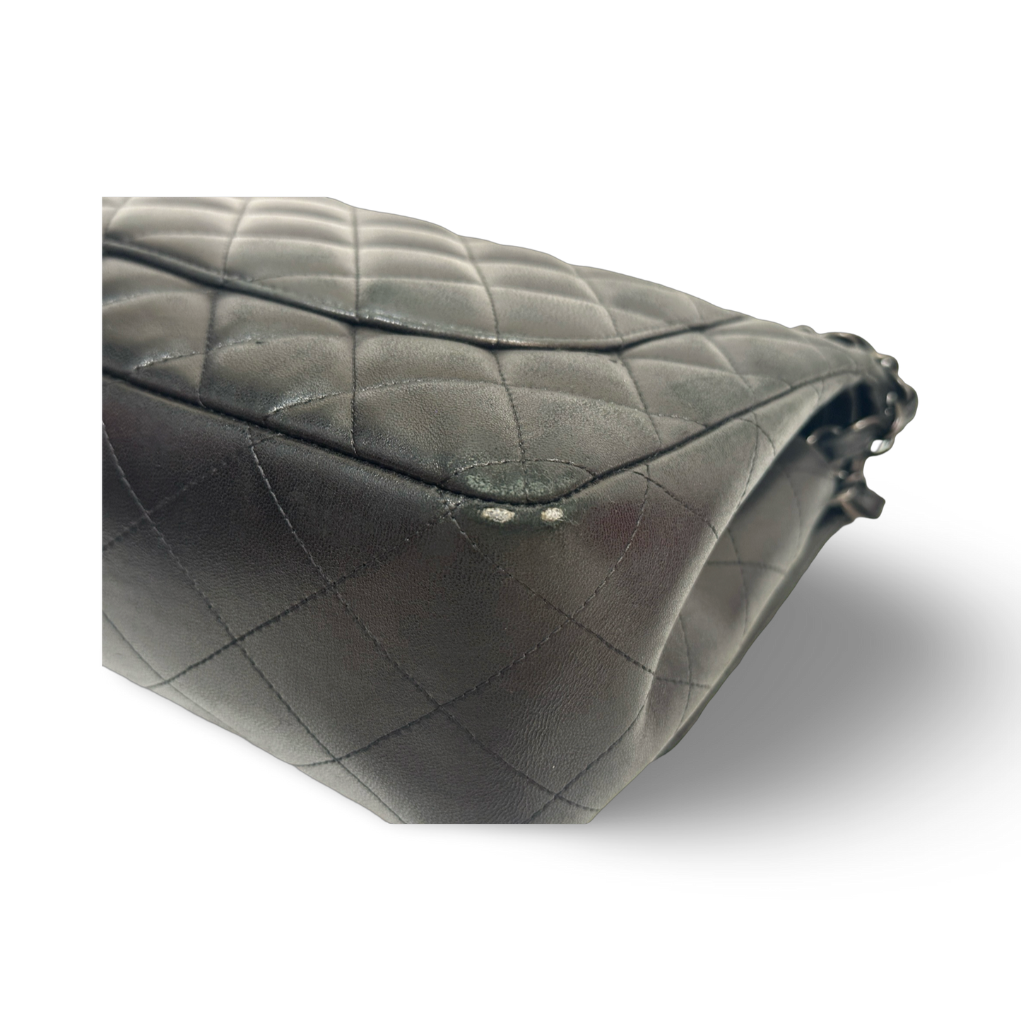 Chanel Classic Lambskin Jumbo So Black Double Flap