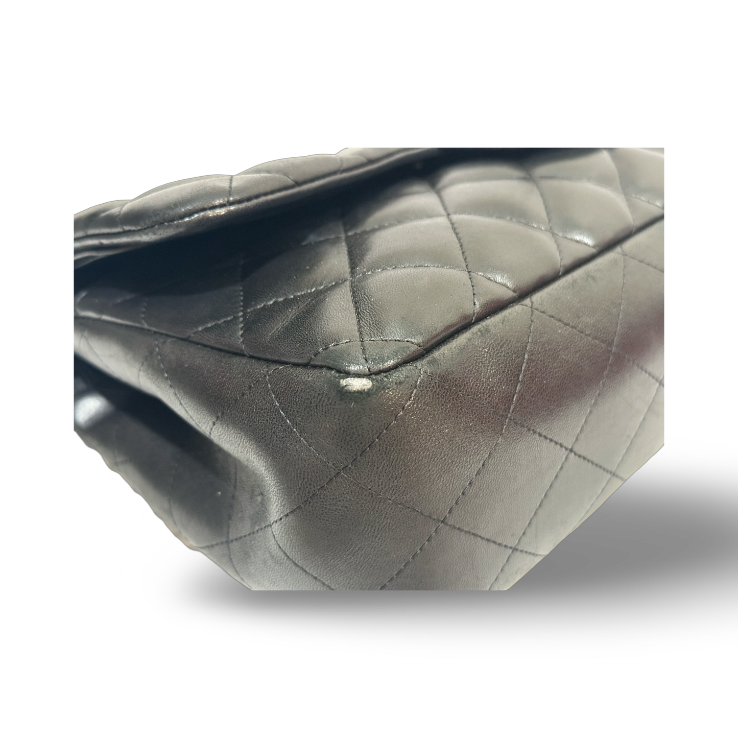 Chanel Classic Lambskin Jumbo So Black Double Flap