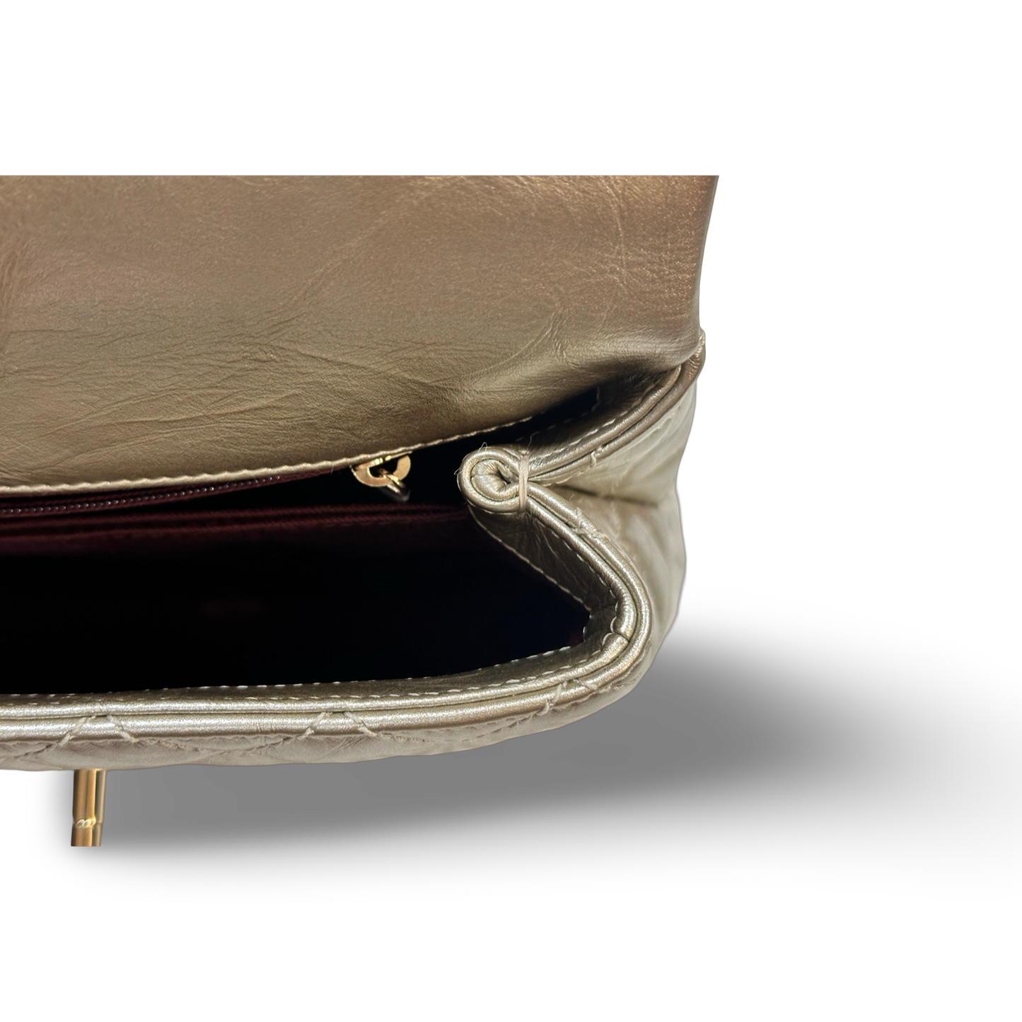 Chanel Calfskin Medium Coco Handle Flap Gold