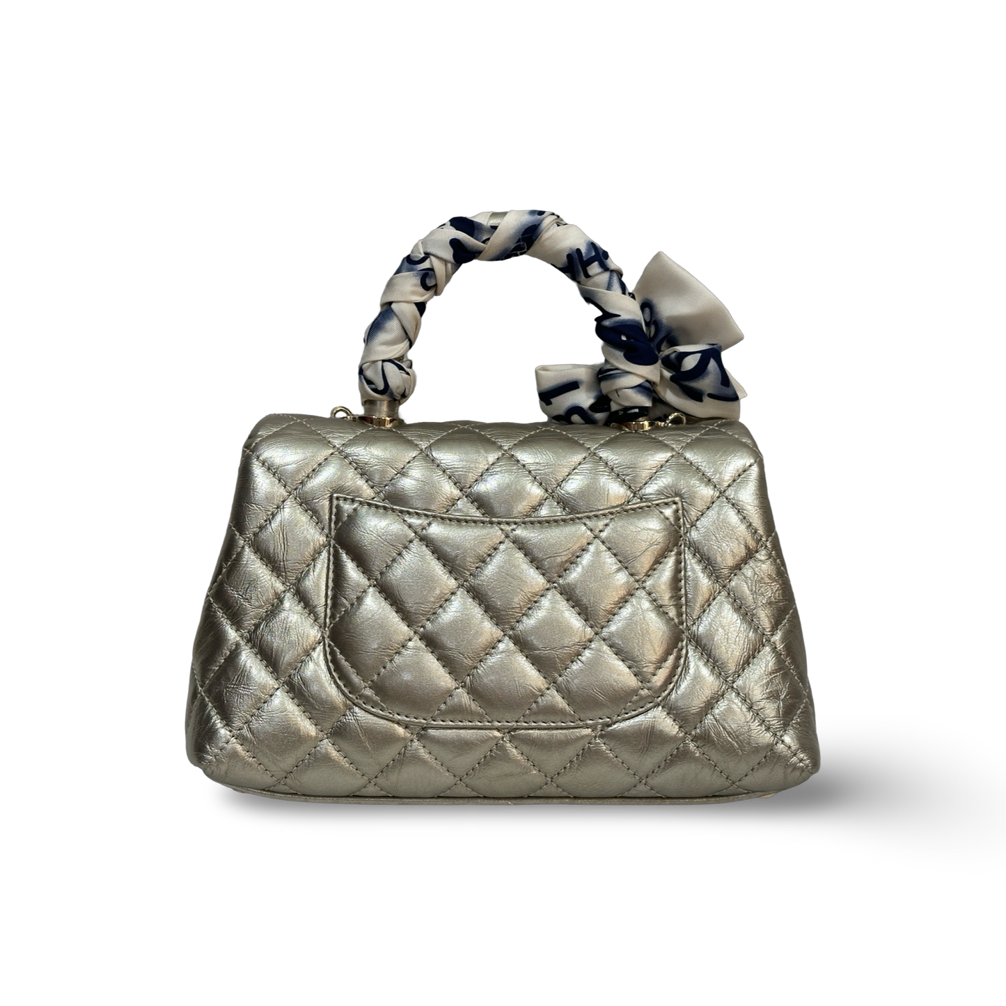 Chanel Calfskin Medium Coco Handle Flap Gold