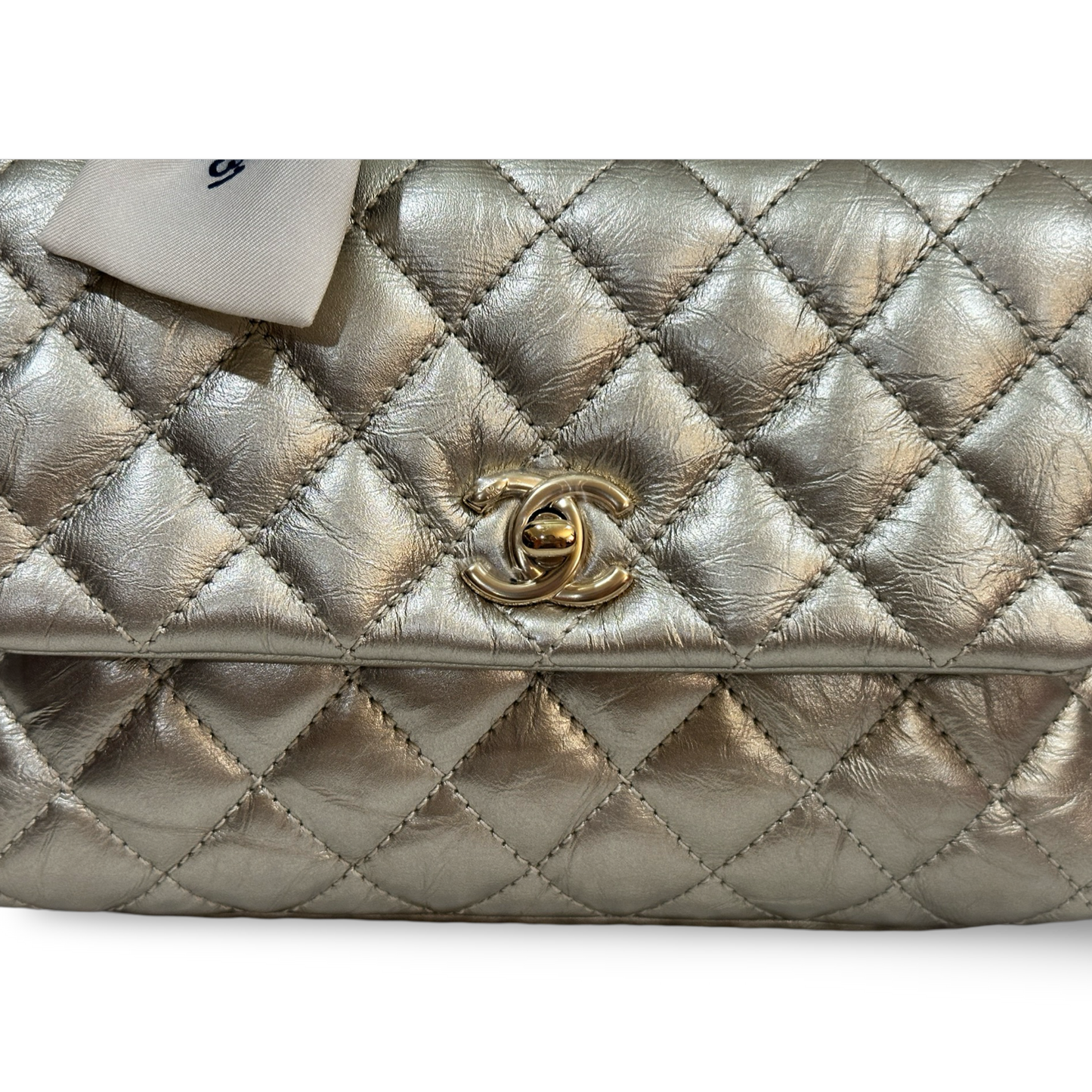 Chanel Calfskin Medium Coco Handle Flap Gold