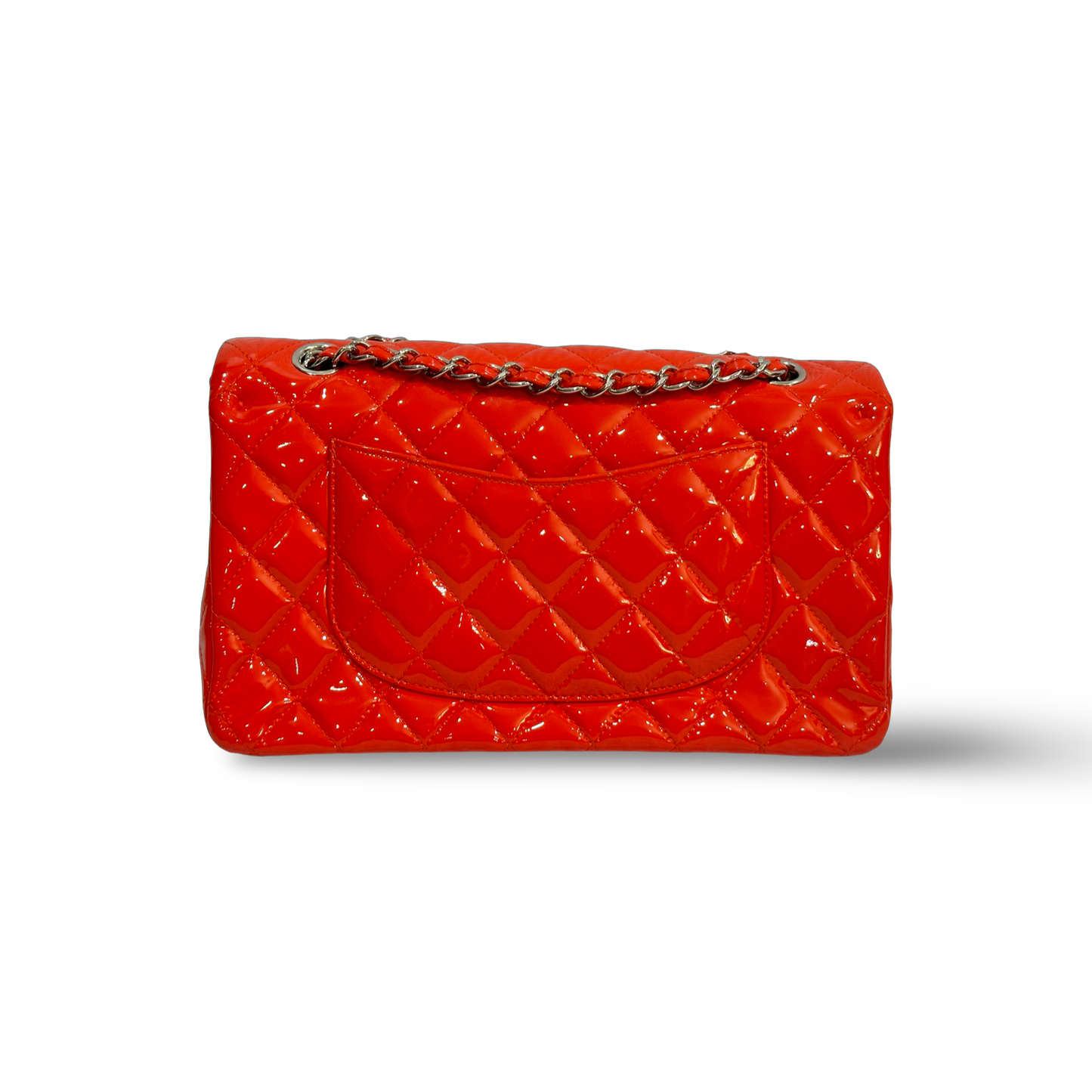 Chanel Classic Patent Medium Double Flap Red