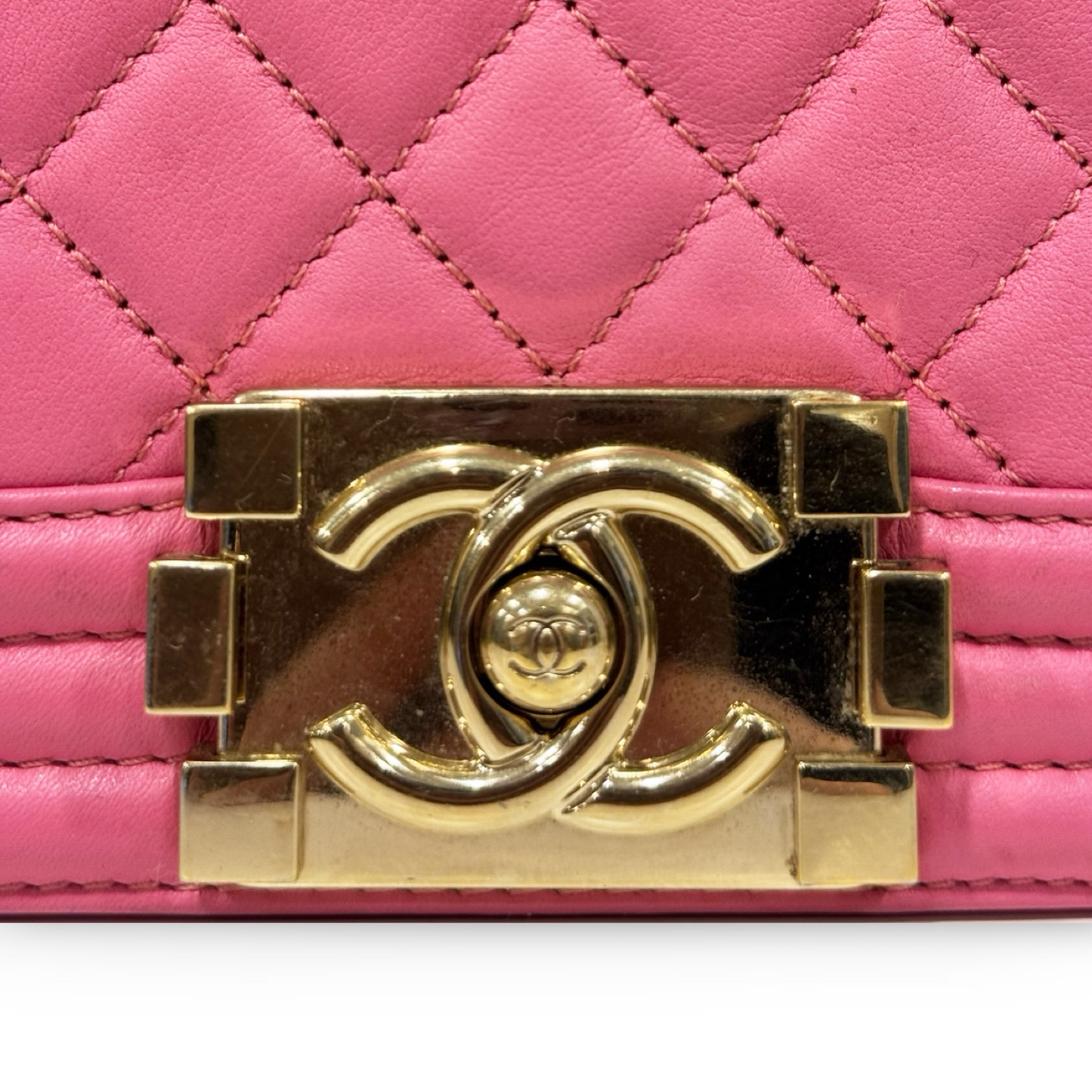 Chanel Quilted Calfskin Medium Pink Boy Bag - GHW / Pink