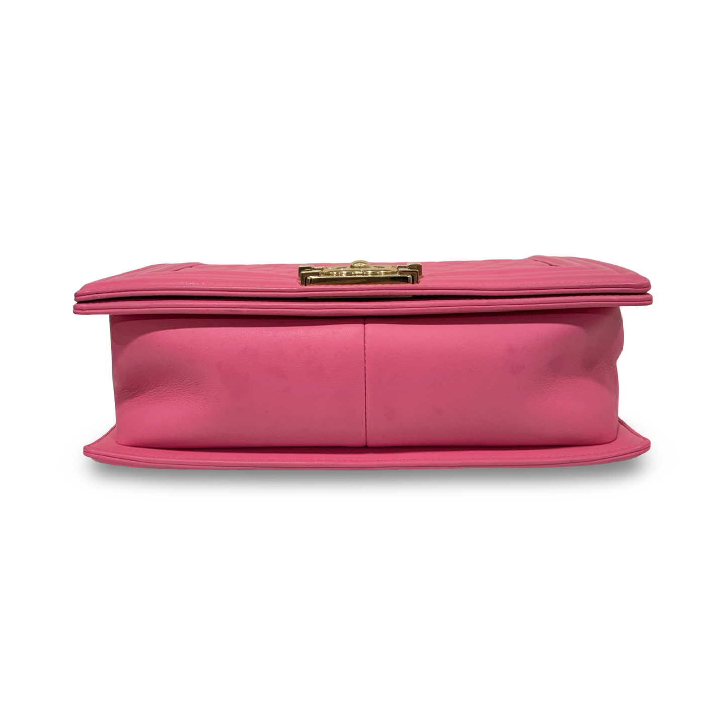Chanel Quilted Calfskin Medium Pink Boy Bag - GHW / Pink