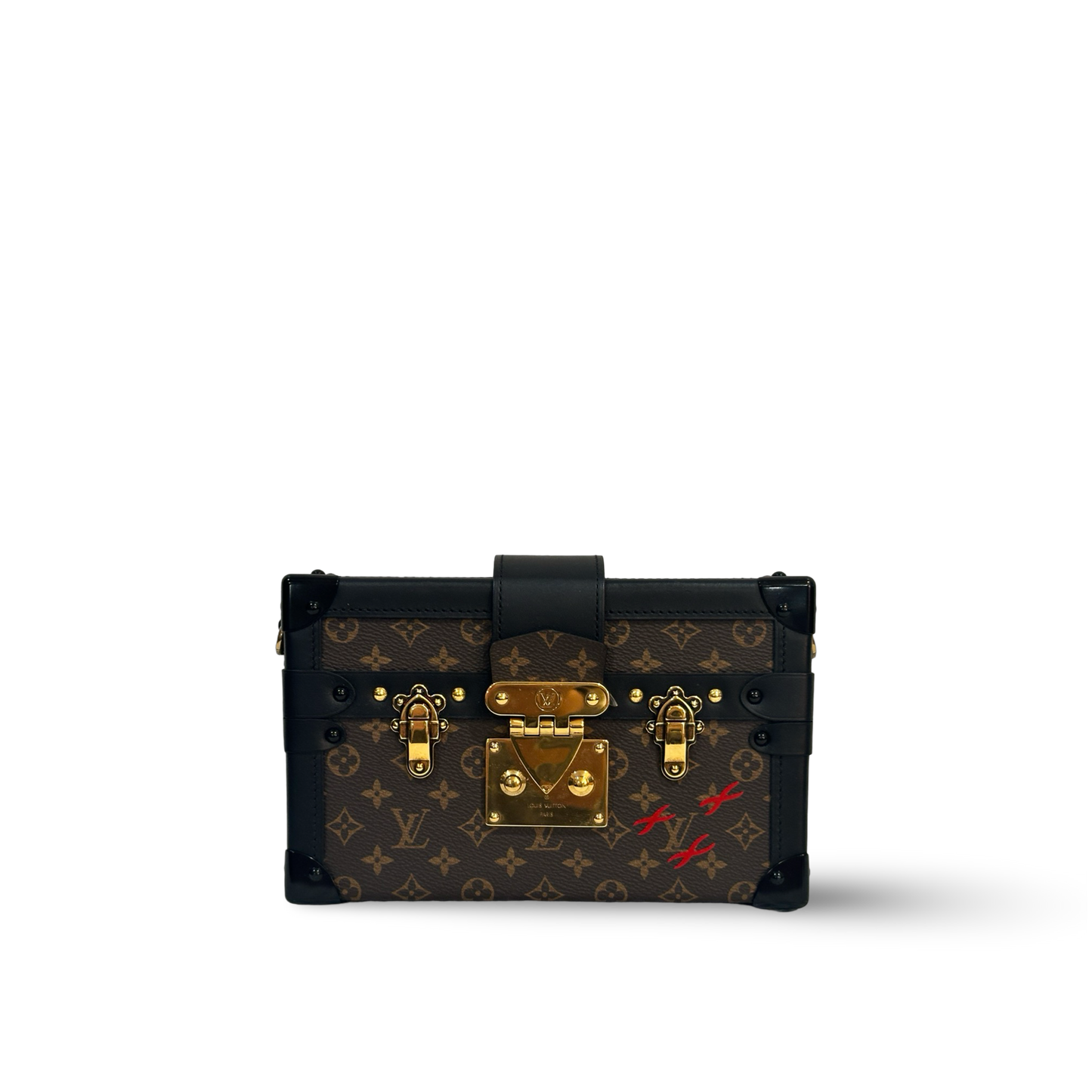 Louis Vuitton Monogram Petite Malle Beige Box