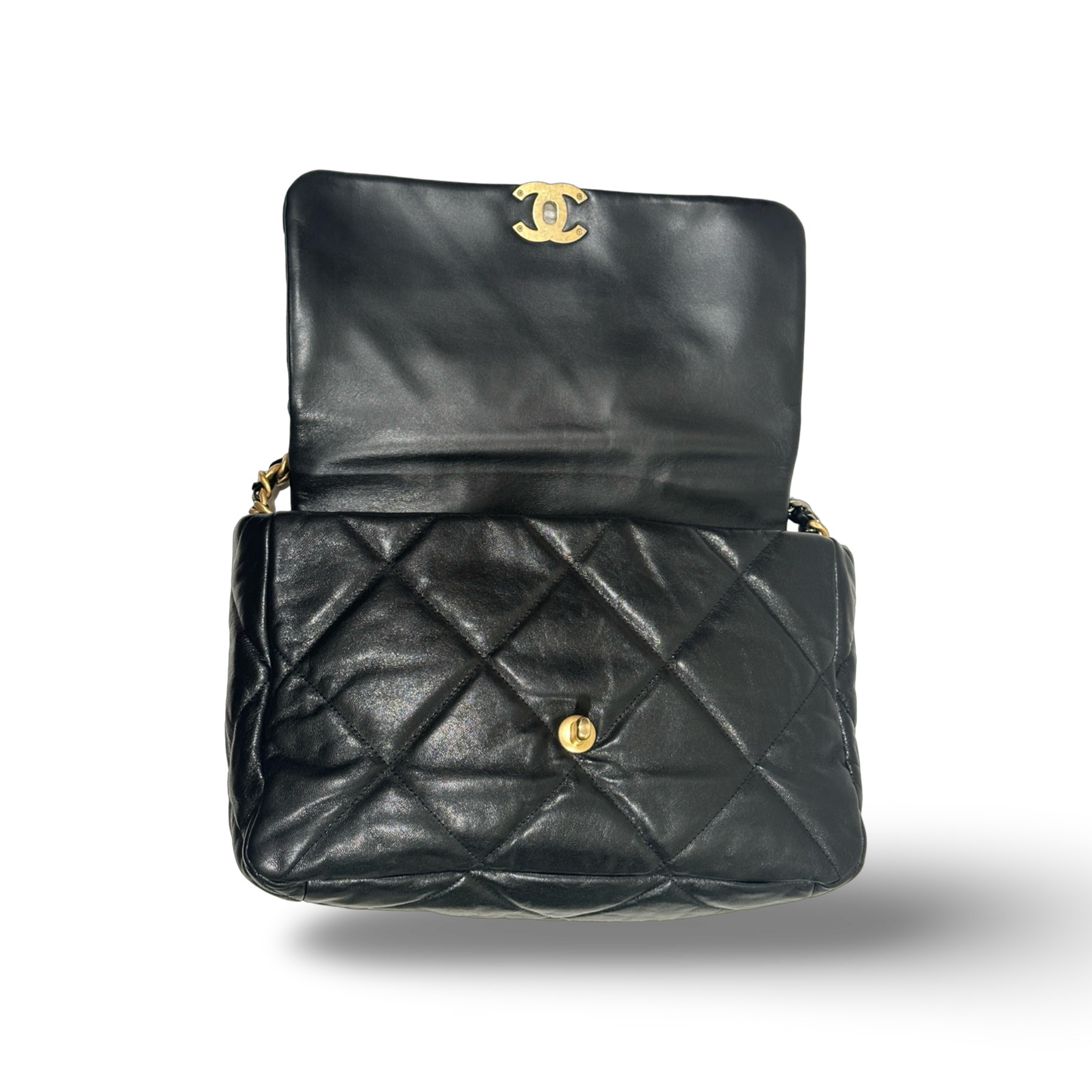 Chanel Lambskin 19Bag Maxi Bag Black