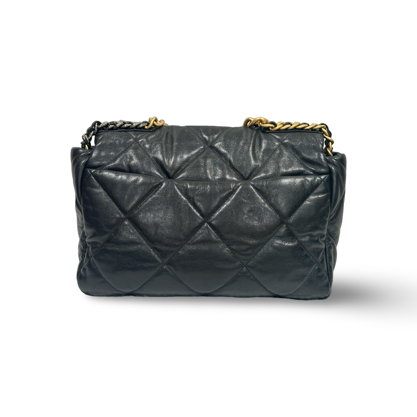 Chanel Lambskin 19Bag Maxi Bag Black