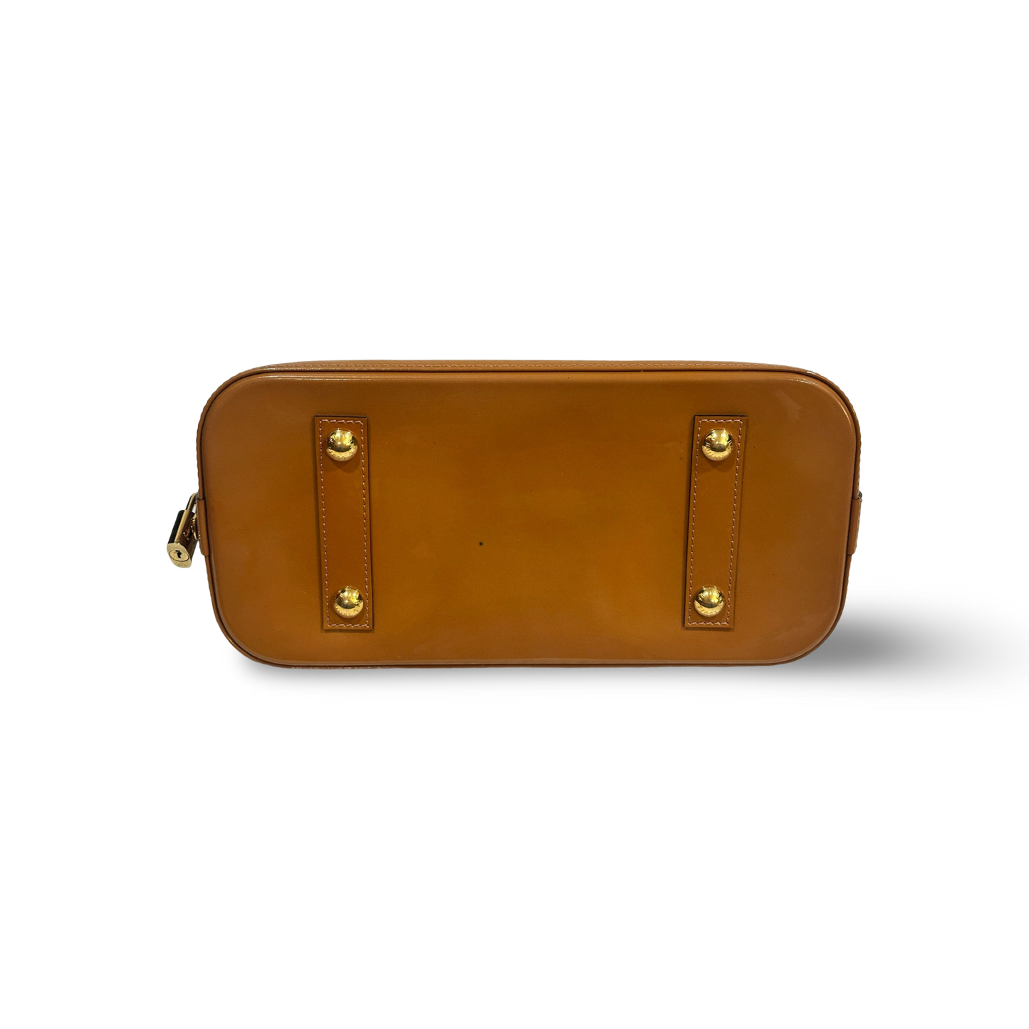 Louis Vuitton Patent GM Alma Bag Brown