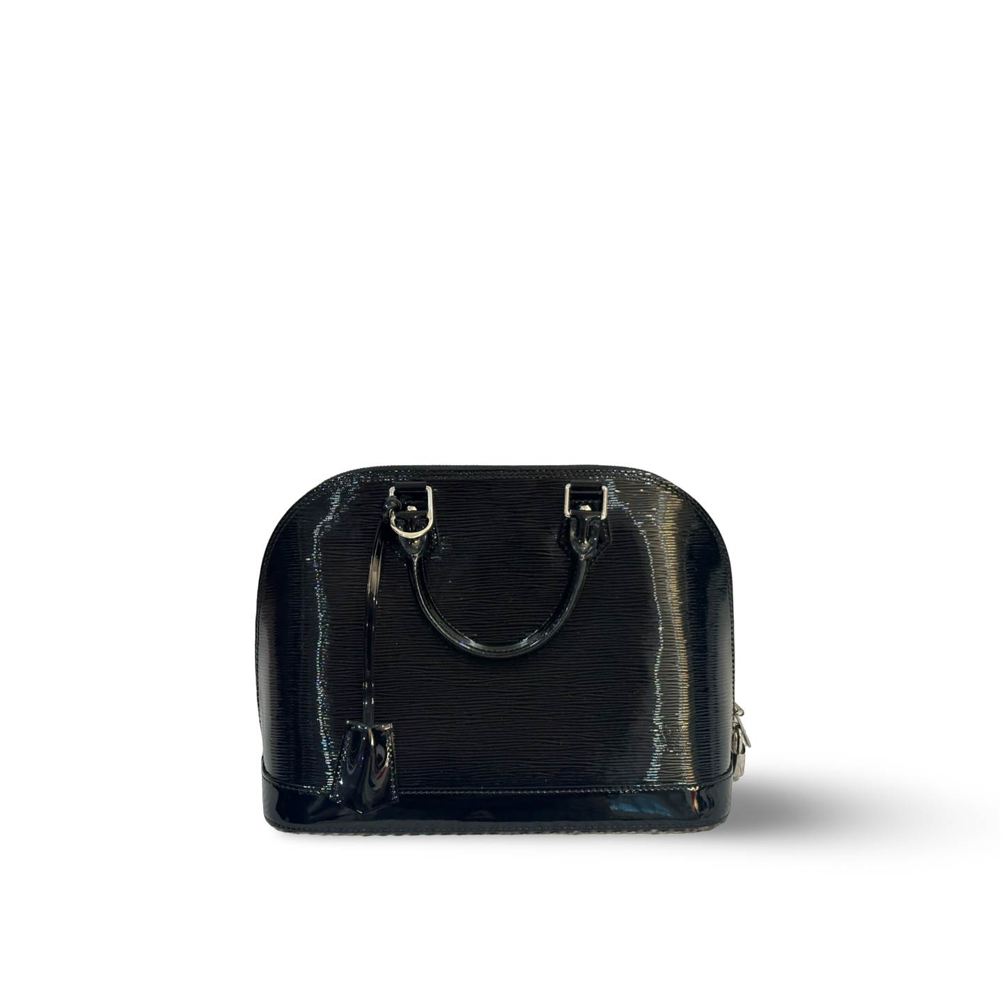 Louis Vuitton Patent Epi MM Alma Bag Black