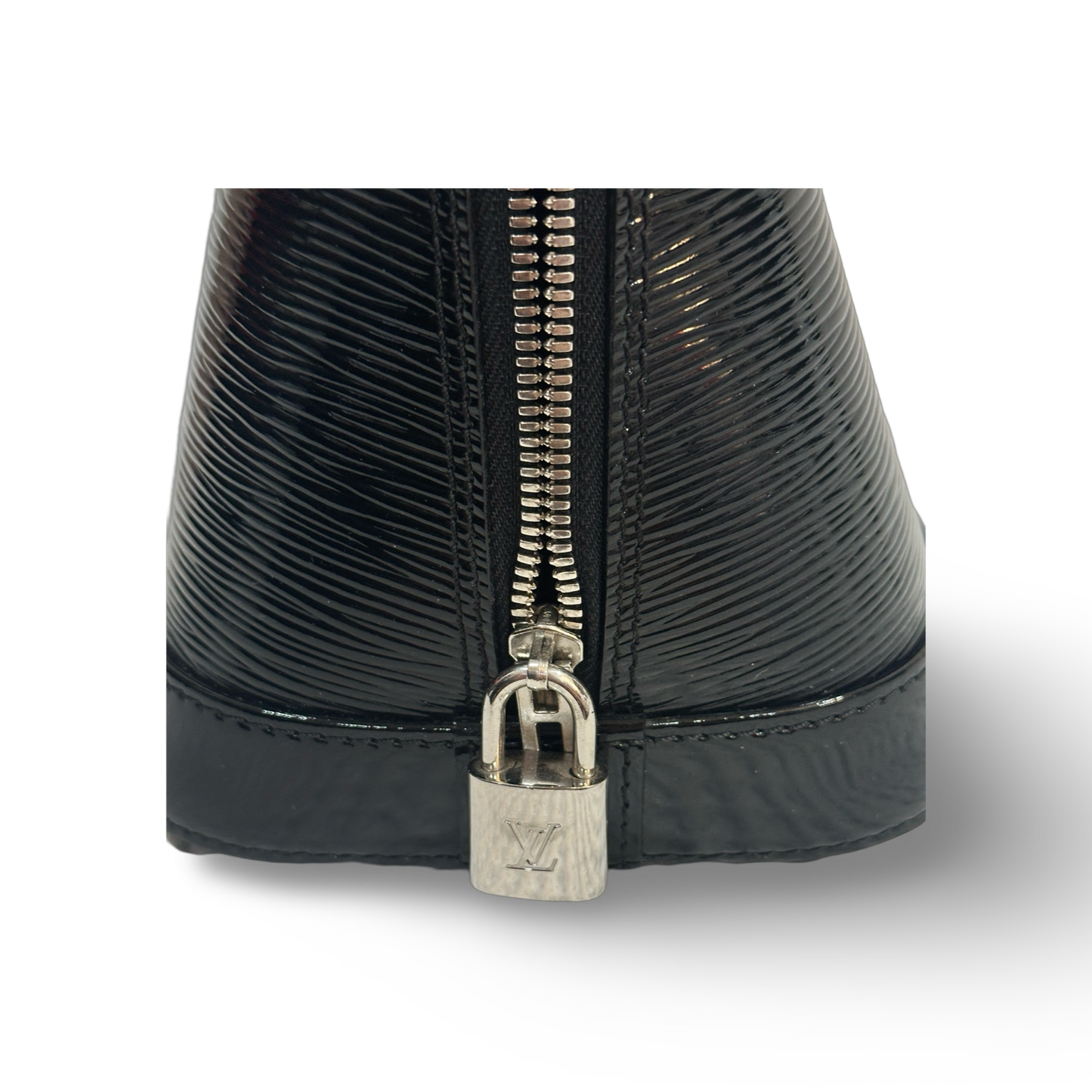 Louis Vuitton Patent Epi MM Alma Bag Black