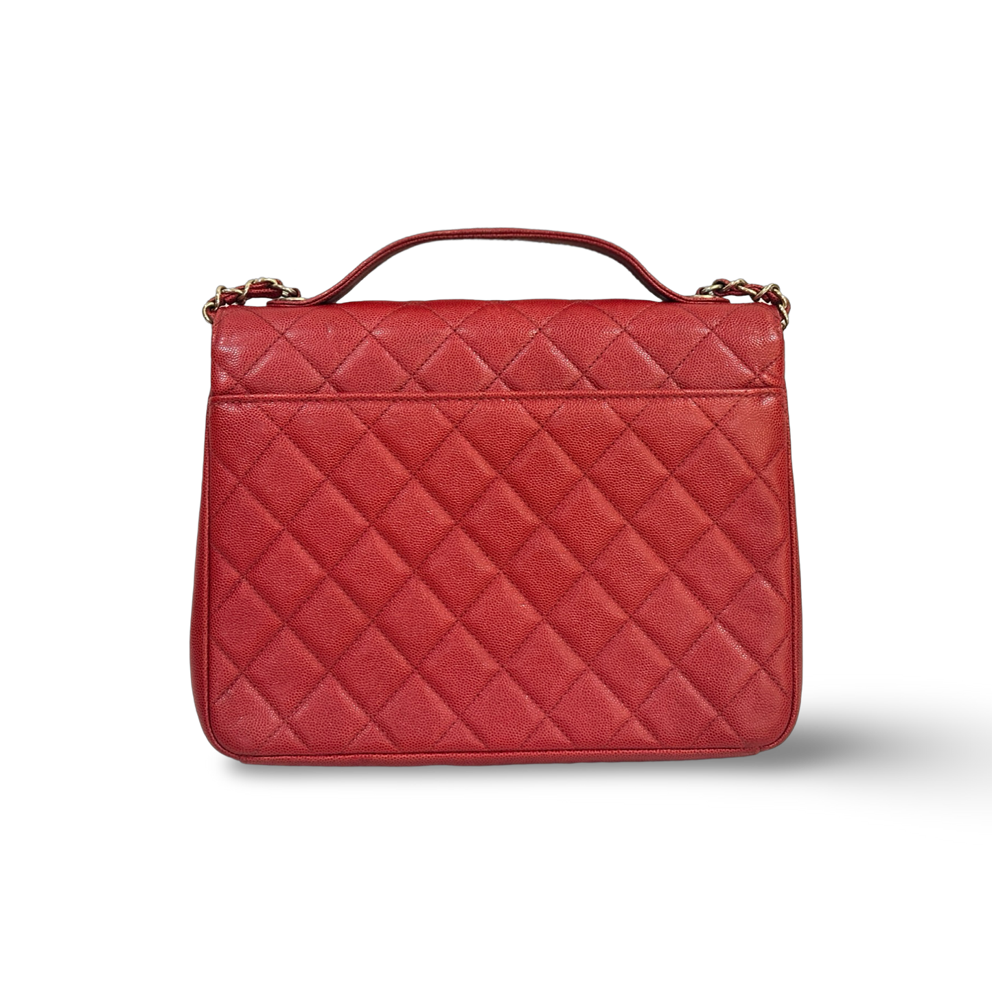 Chanel Classic Caviar Large Business Affinity Flap Red