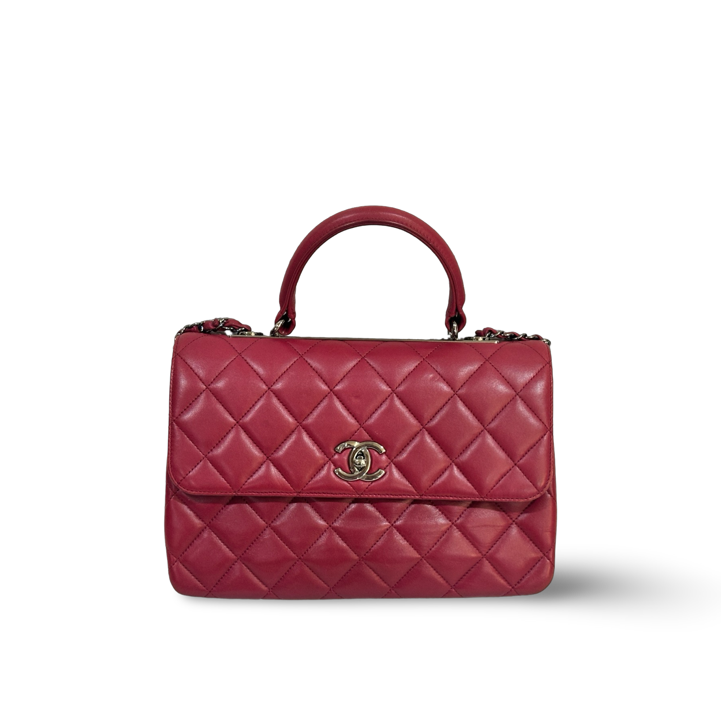 Chanel Classic Lambskin Medium Trendy CC Flap Rose Pink
