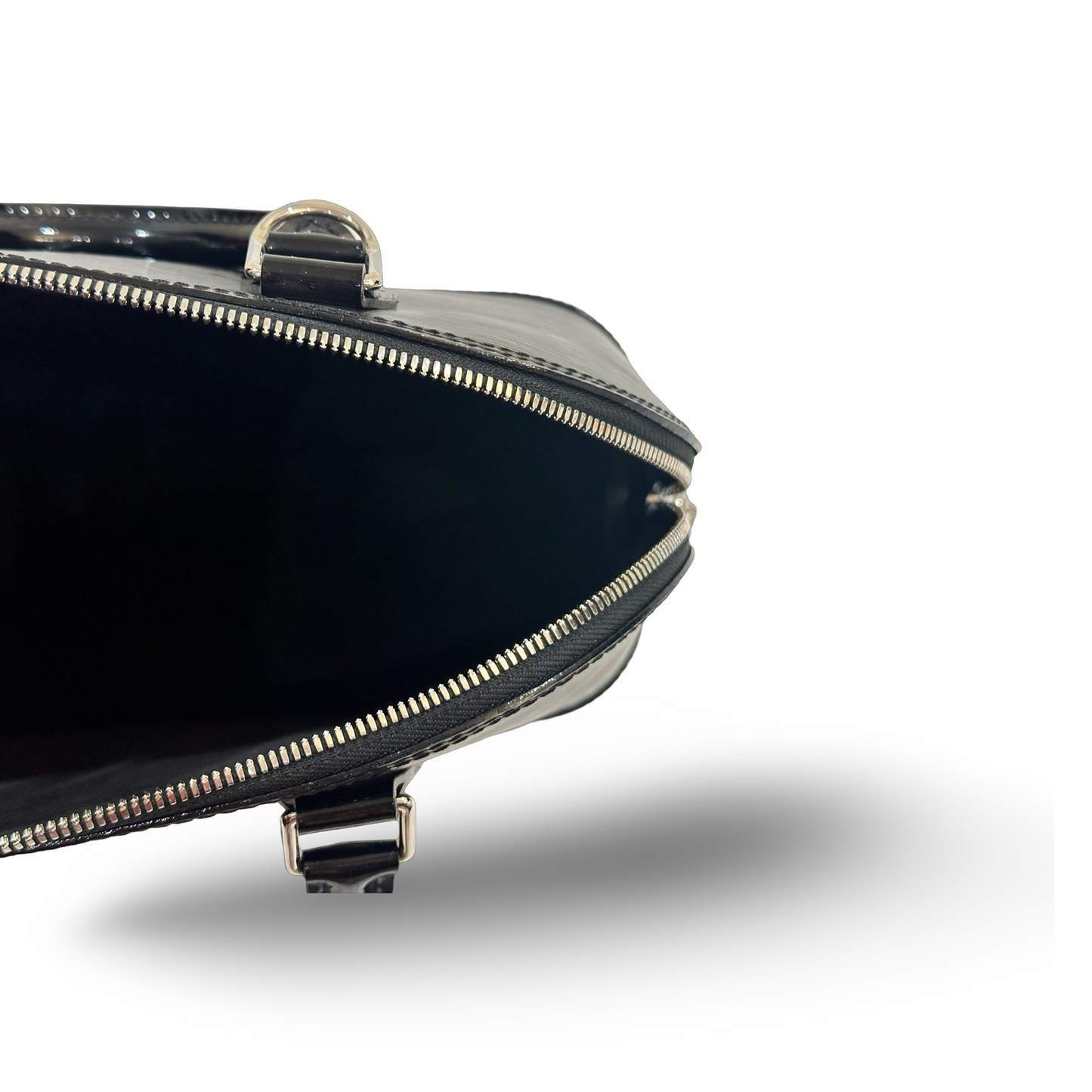Louis Vuitton Patent Epi MM Alma Bag Black