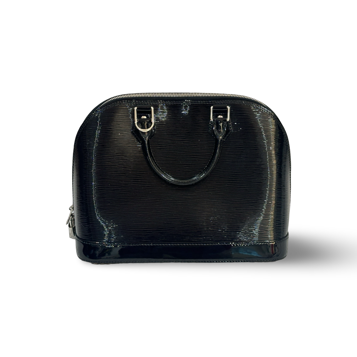 Louis Vuitton Patent Epi MM Alma Bag Black