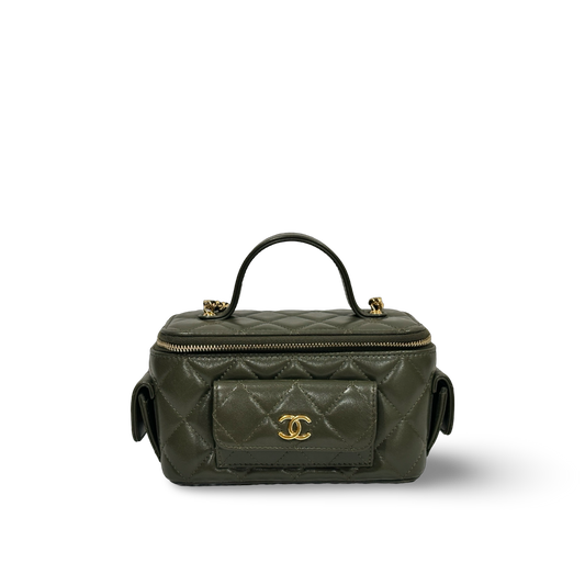 Chanel Lambskin Cargo Vanity Case