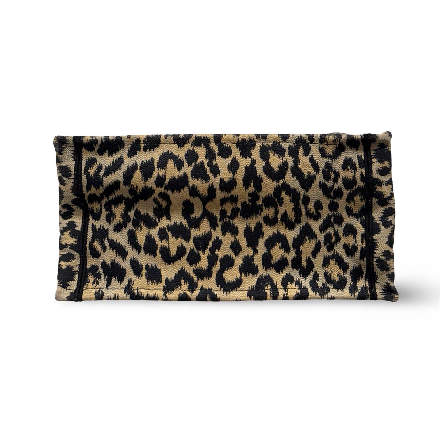 Dior Embroieder Canvas Medium Leopard Tote - Brown