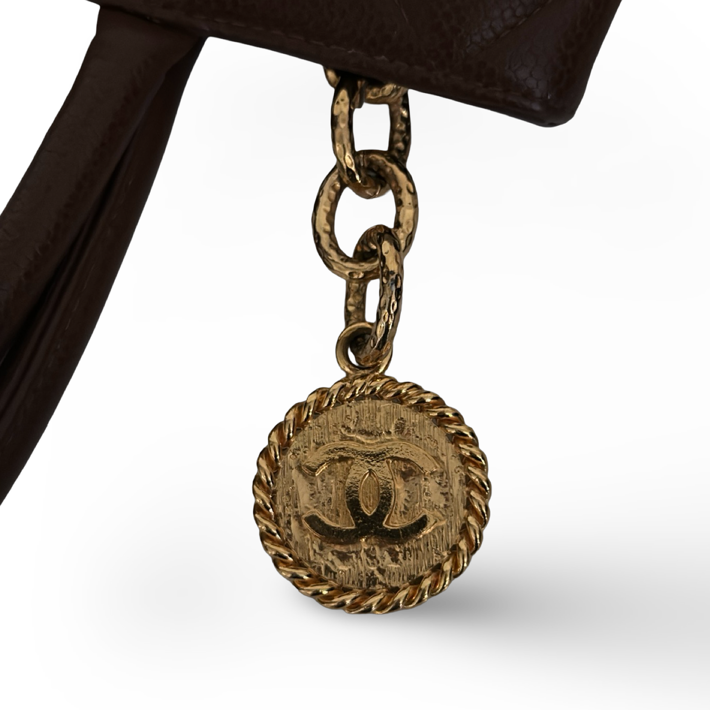 Chanel Caviar Medallion Tote - GHW / Dark Brown