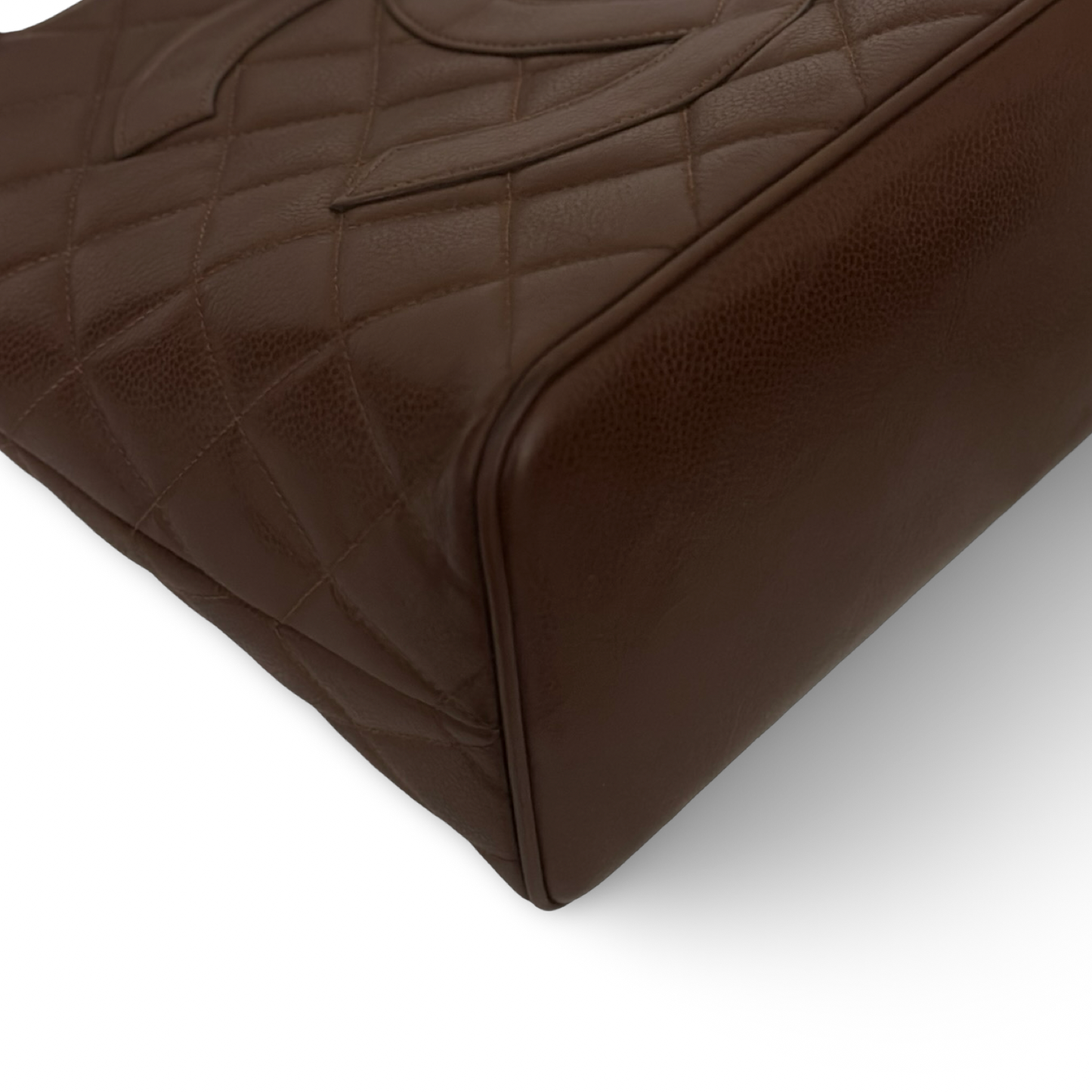 Chanel Caviar Medallion Tote - GHW / Dark Brown