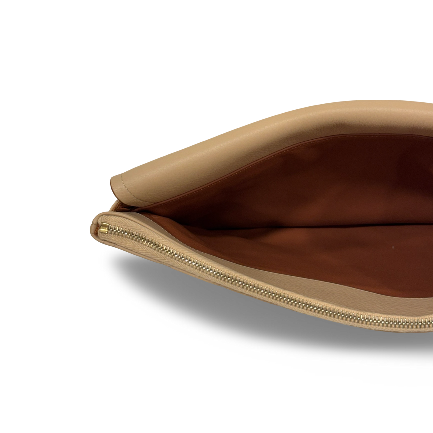 Chanel Quilted Calfskin Large Archi Chic Cosmetic Case - GHW / Beige