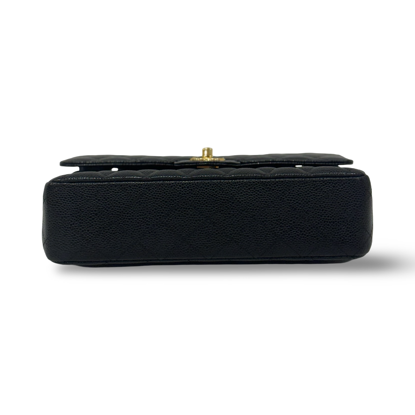 Chanel Quilted Caviar Medium Double Flap - GHW / Black