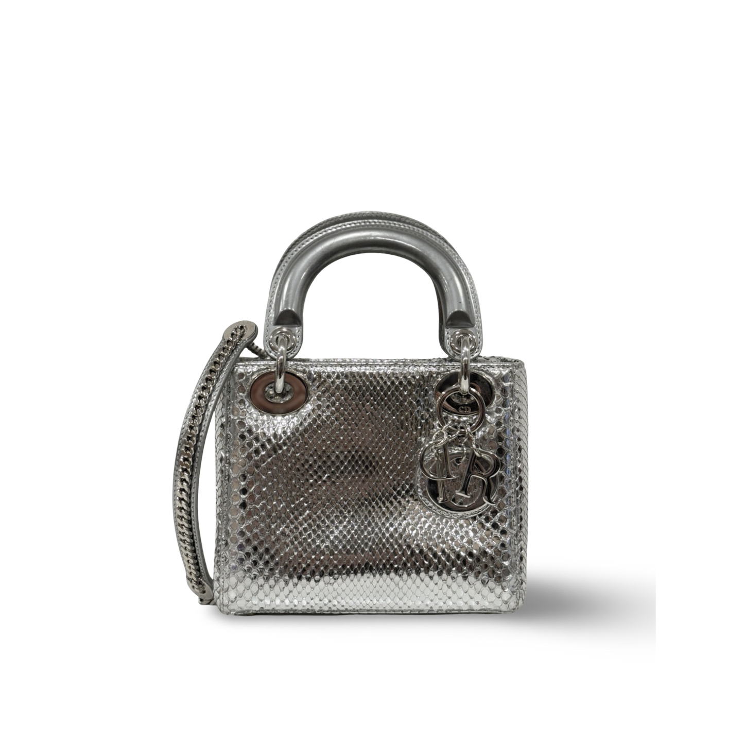 Dior Python Mini Lady Bag - SHW / Silver