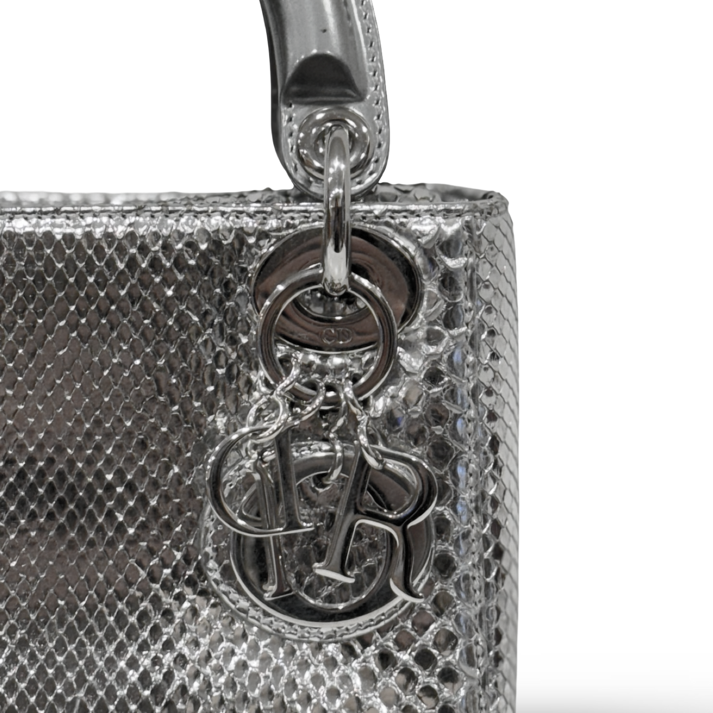 Dior Python Mini Lady Bag - SHW / Silver