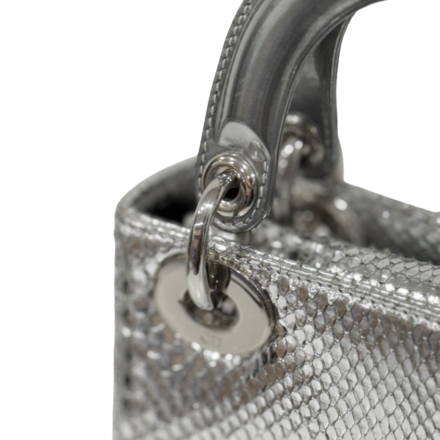 Dior Python Mini Lady Bag - SHW / Silver