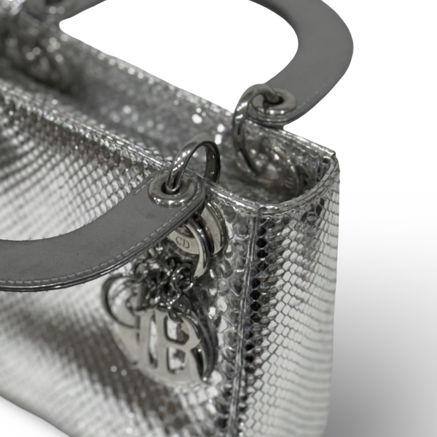 Dior Python Mini Lady Bag - SHW / Silver