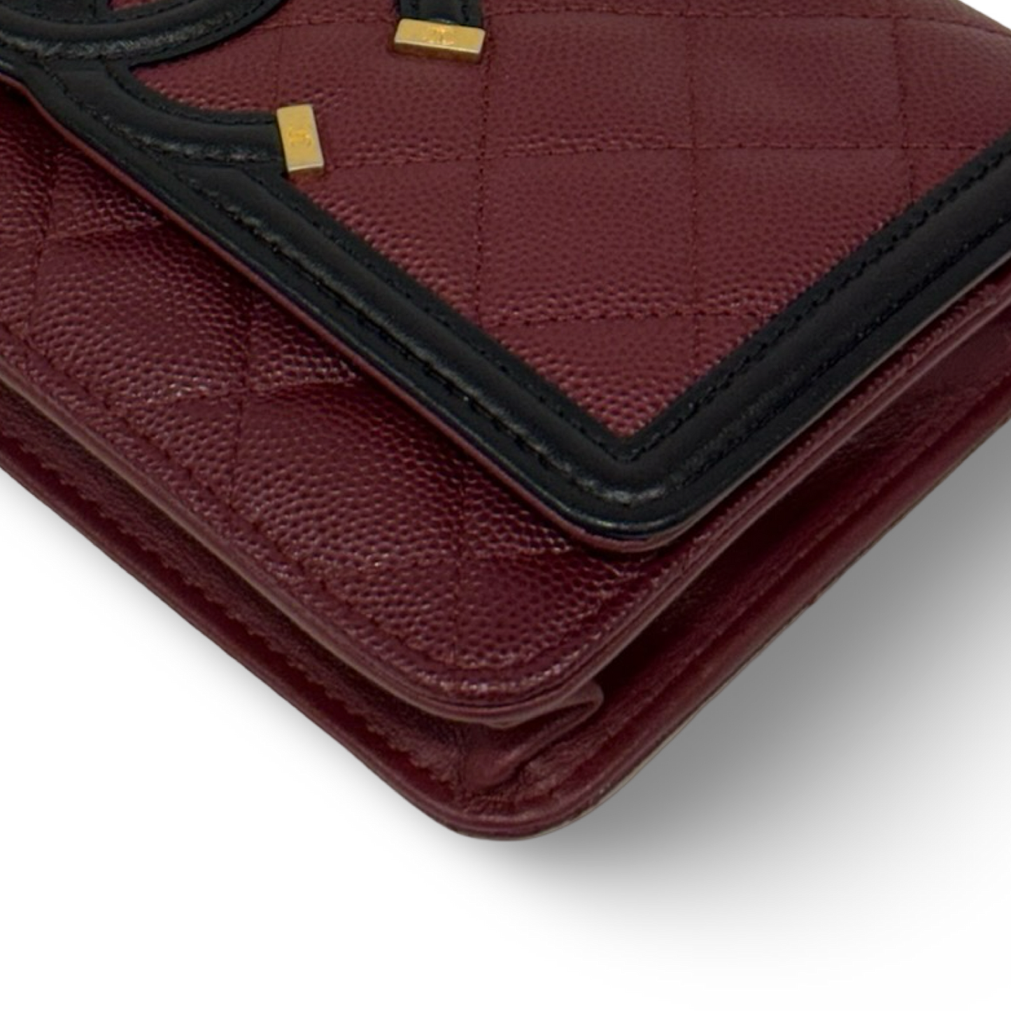 Chanel Quilted Caviar Small Filigree WOC Bag  - GHW / Burgundy Black