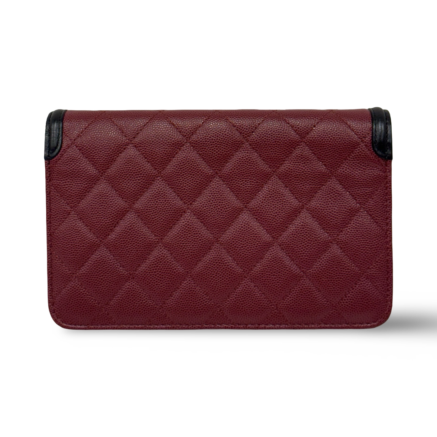 Chanel Quilted Caviar Small Filigree WOC Bag  - GHW / Burgundy Black