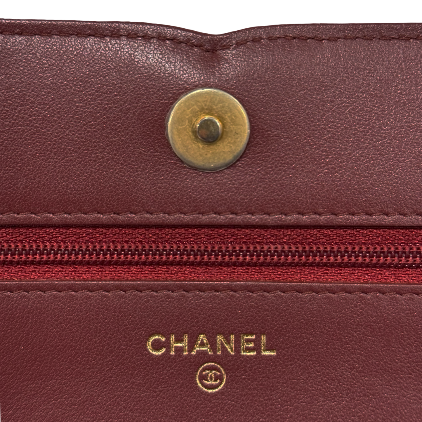Chanel Quilted Caviar Small Filigree WOC Bag  - GHW / Burgundy Black