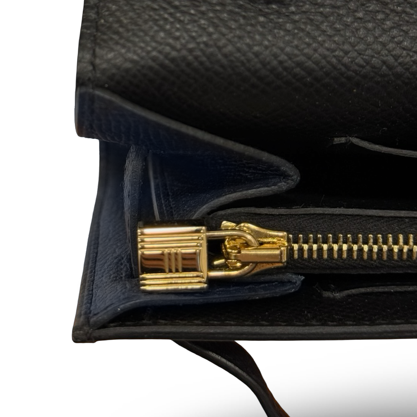 Hermes Epsom Kelly Wallet To Go - GHW / Navy