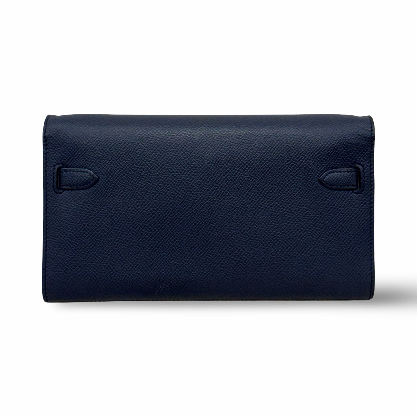 Hermes Epsom Kelly Wallet To Go - GHW / Navy