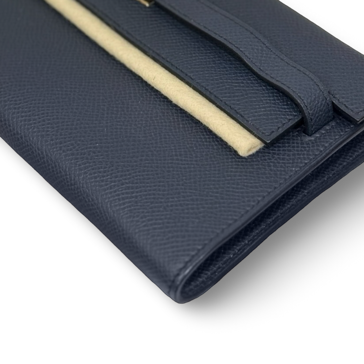 Hermes Epsom Kelly Wallet To Go - GHW / Navy