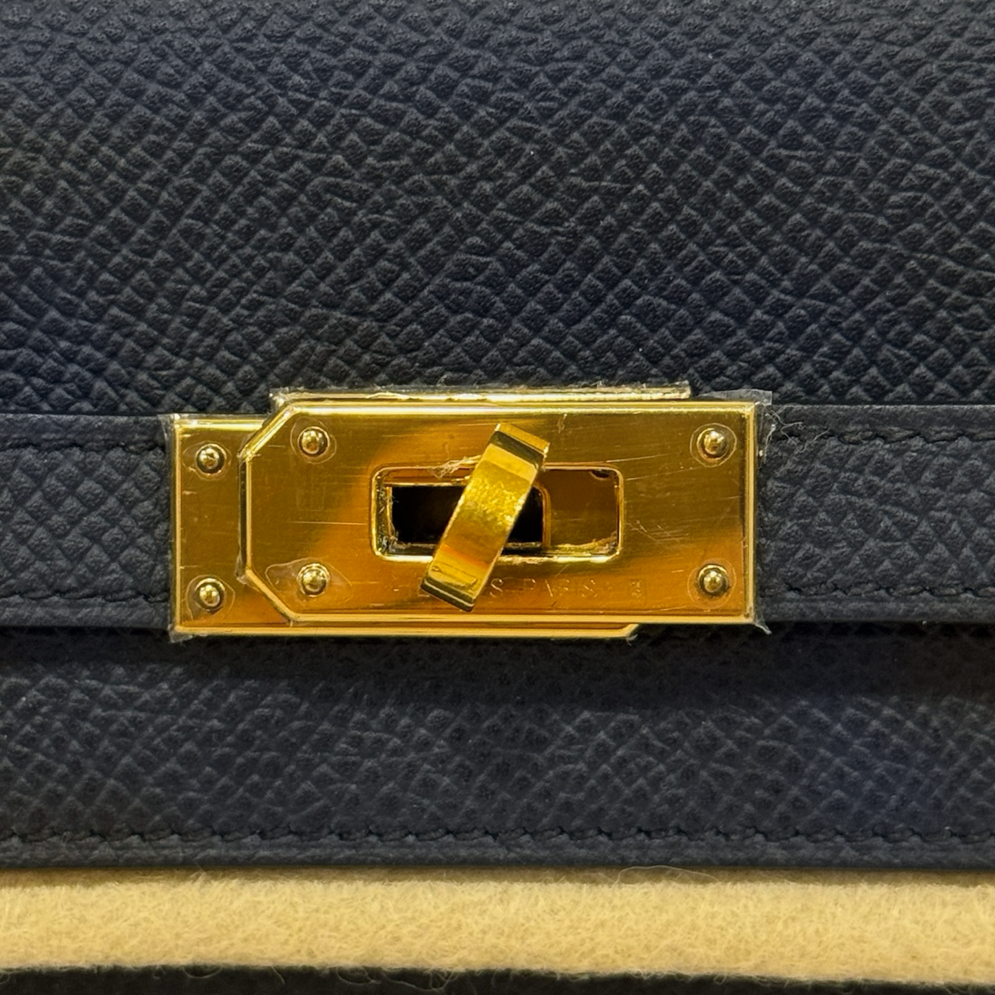 Hermes Epsom Kelly Wallet To Go - GHW / Navy