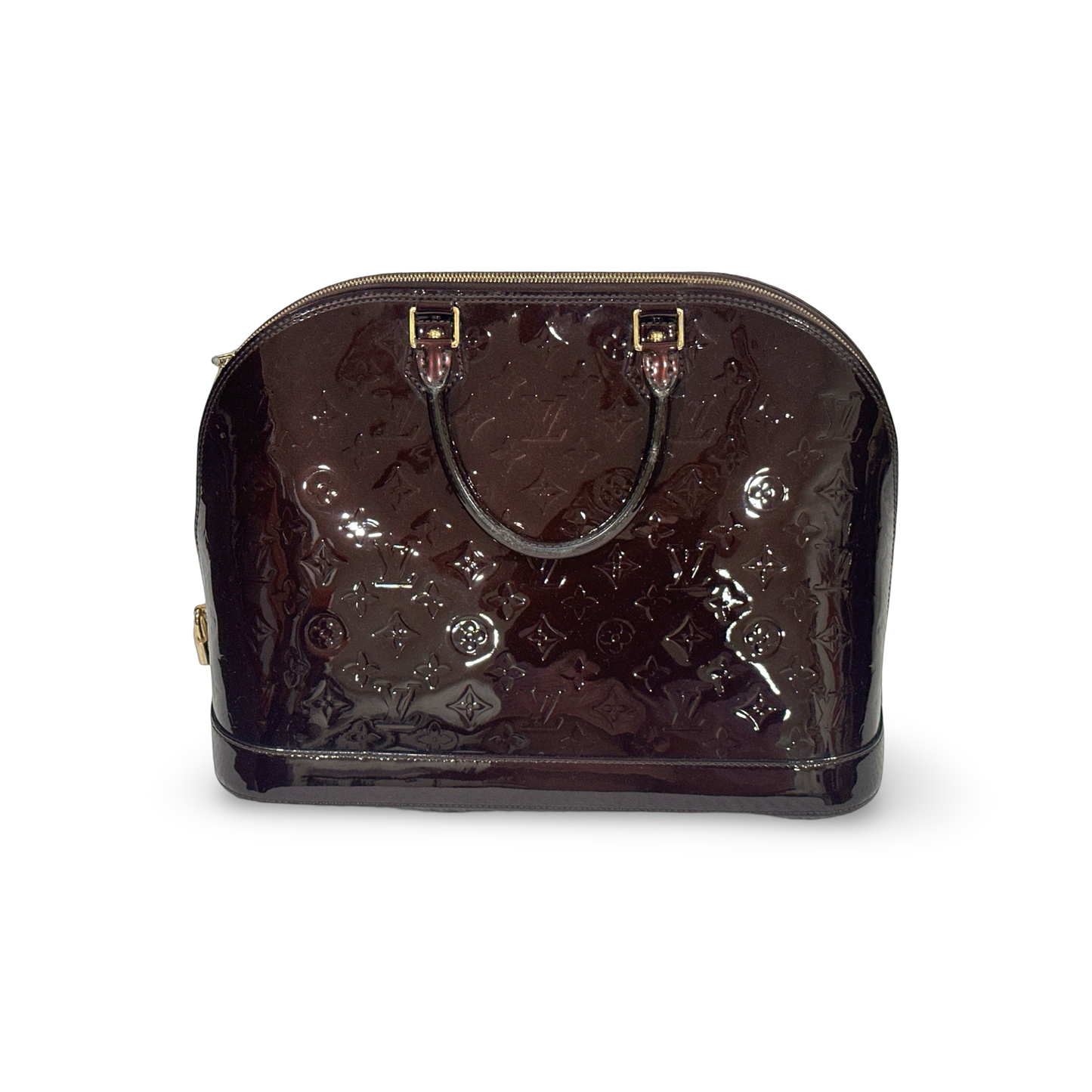 Louis Vuitton Patent GM Alma Bag - GHW / Burgundy
