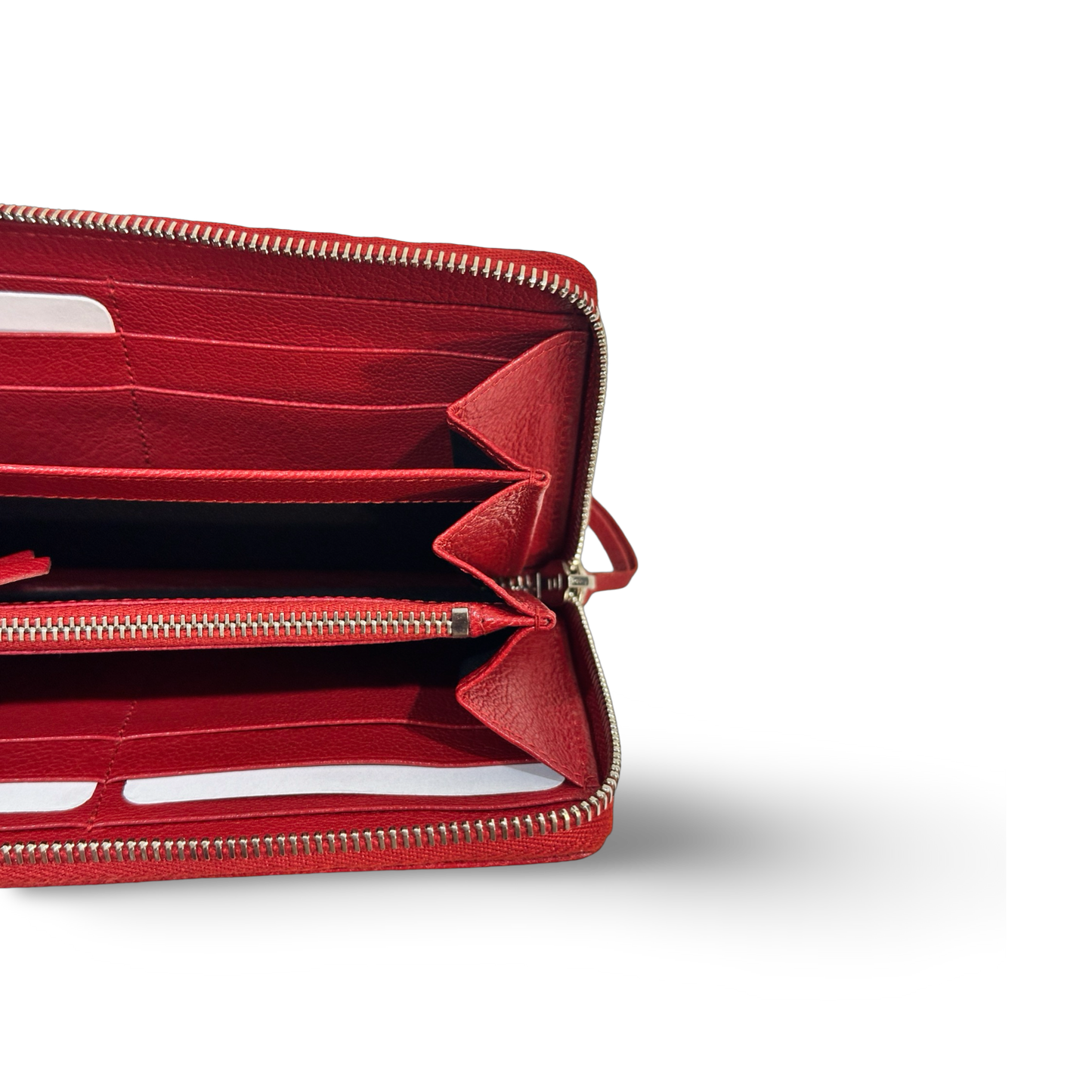 Balenciaga Giant Continental Wallet - GHW / Red