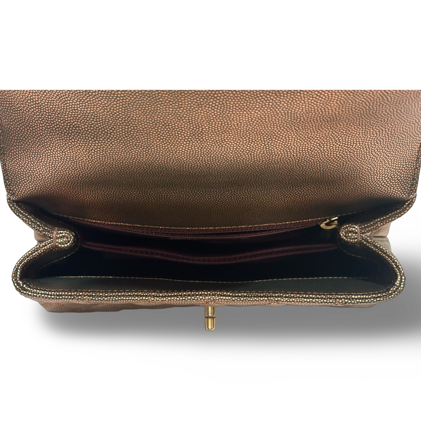 Chanel Caviar Medium Coco Handle Flap Bronze