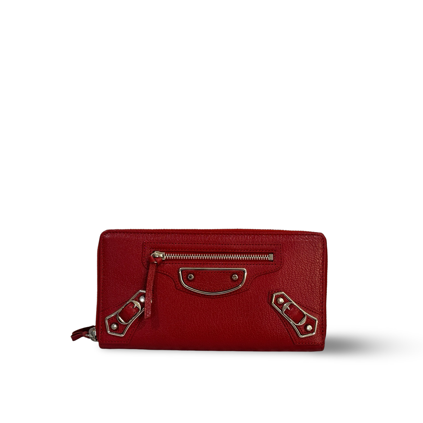 Balenciaga Giant Continental Wallet - GHW / Red