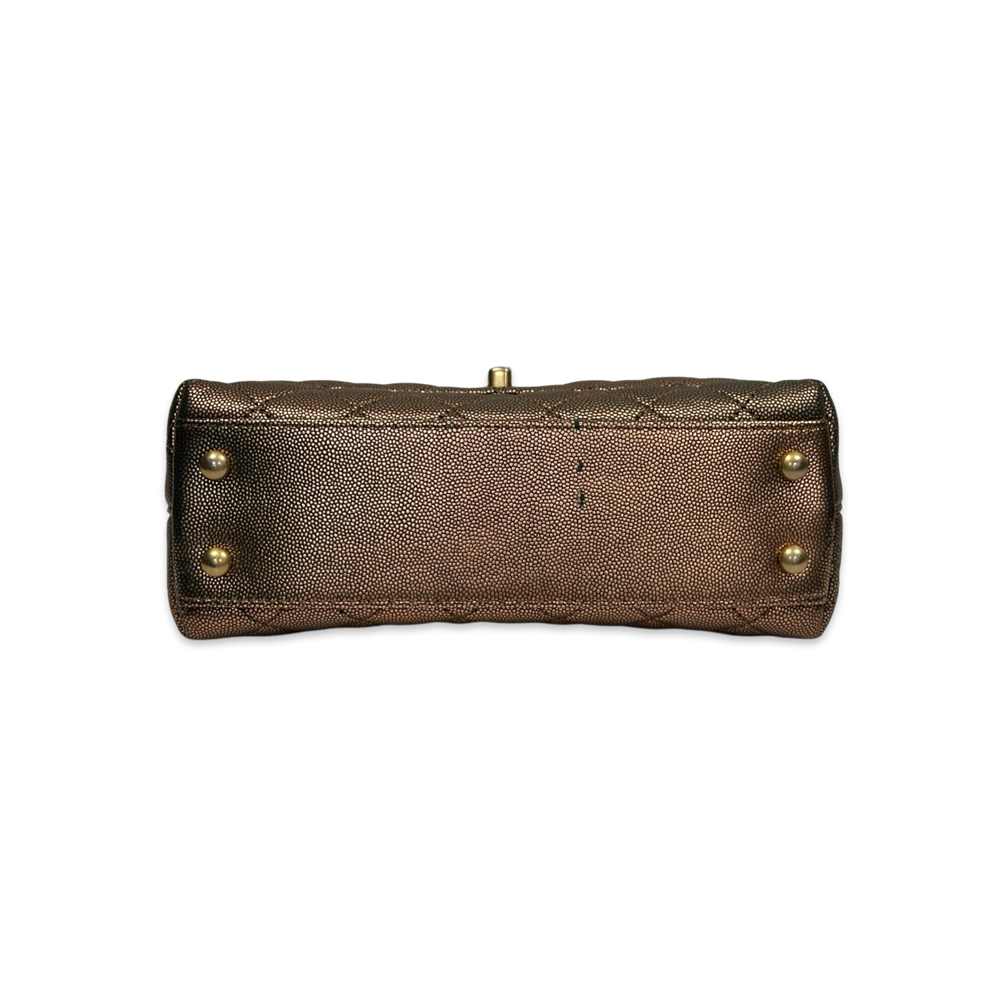 Chanel Caviar Medium Coco Handle Flap Bronze
