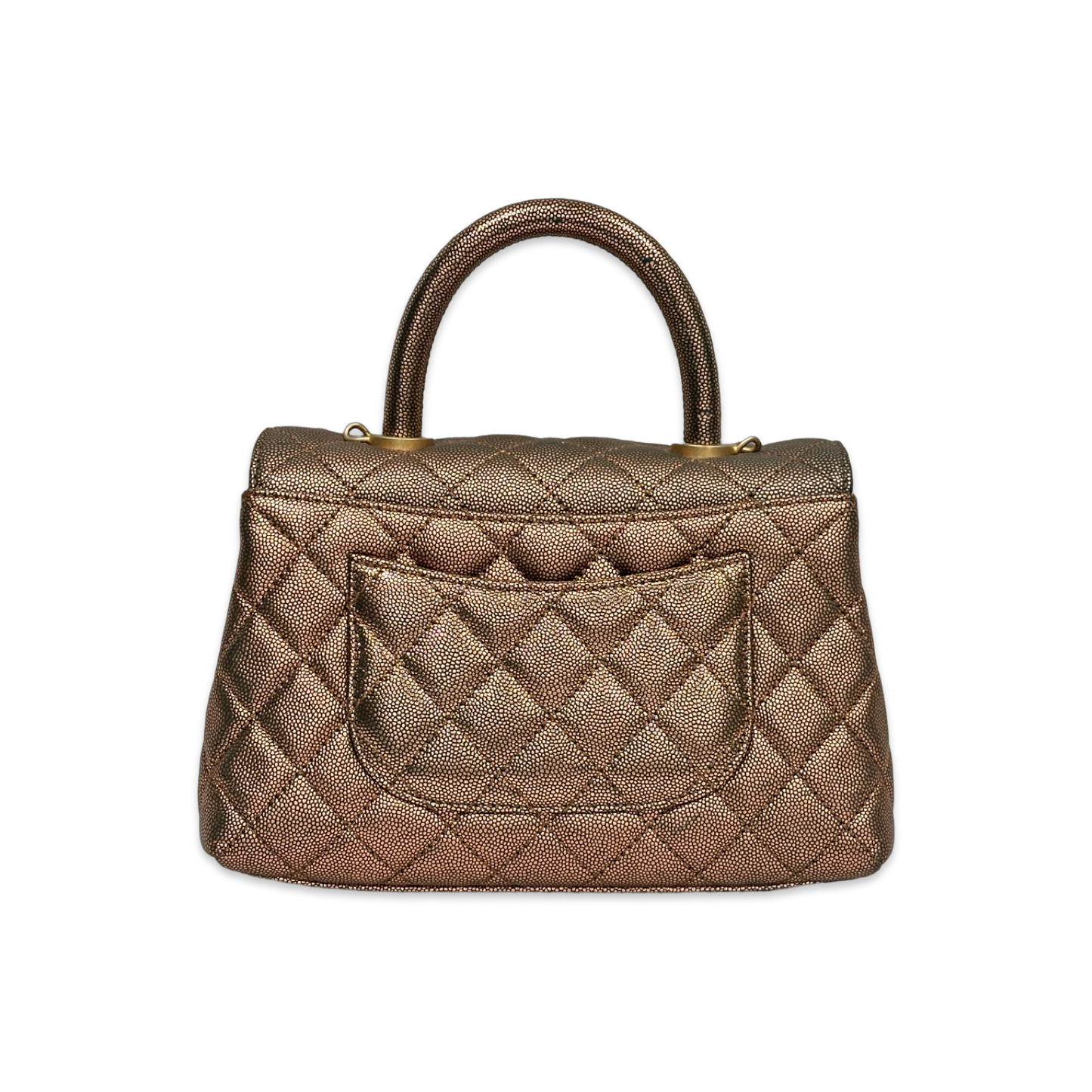 Chanel Caviar Medium Coco Handle Flap Bronze