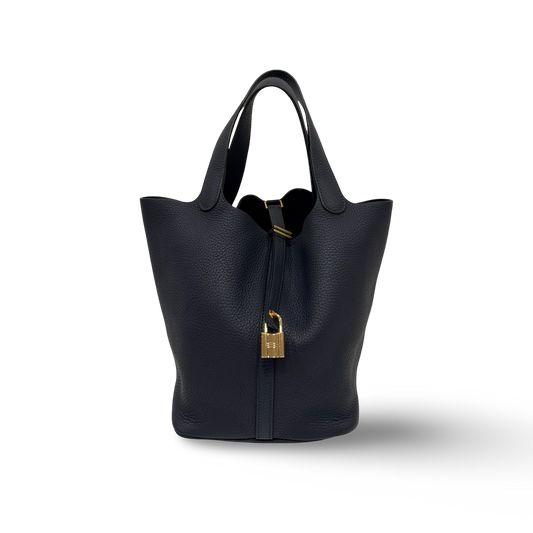 Hermes Togo 22 Picotine Bag - GHW /Navy