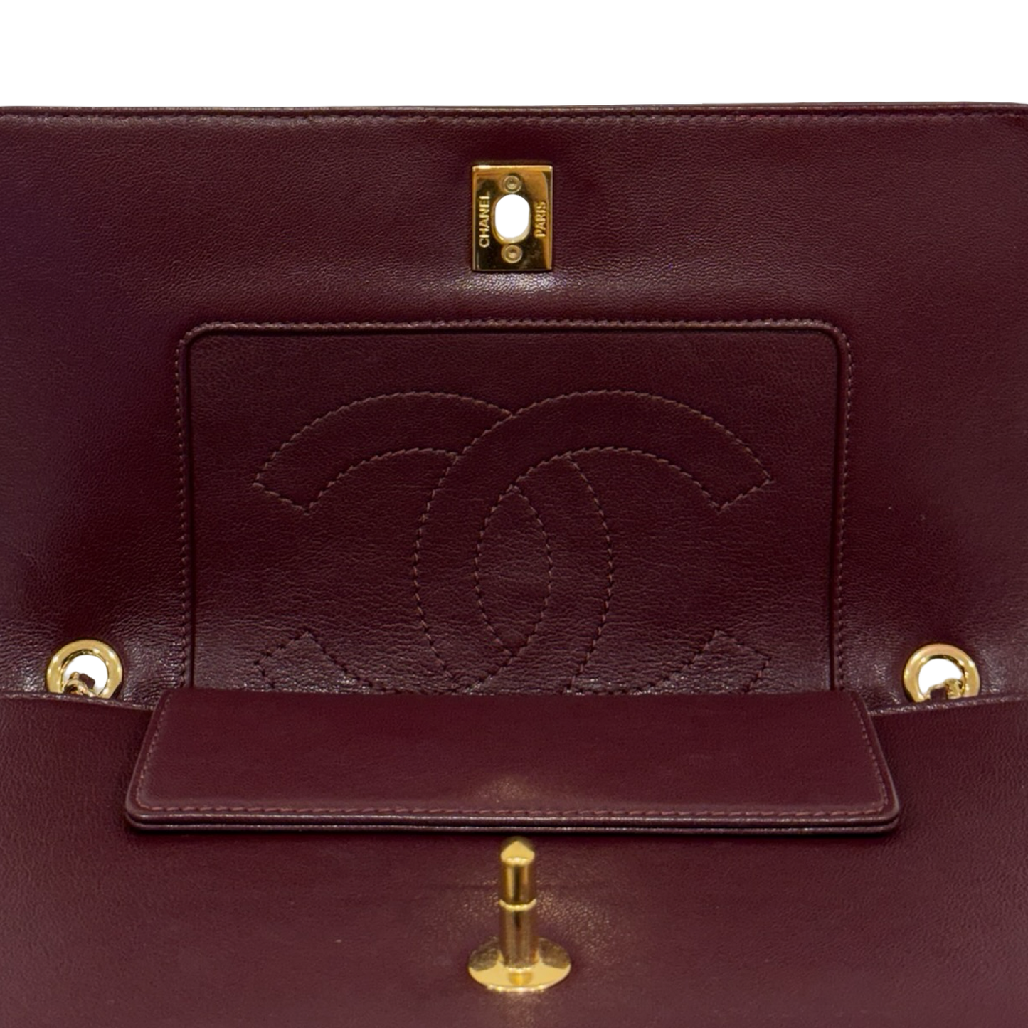 Chanel Quilted Lambskin Vintage Mademoiselle Flap - GHW / Burgundy