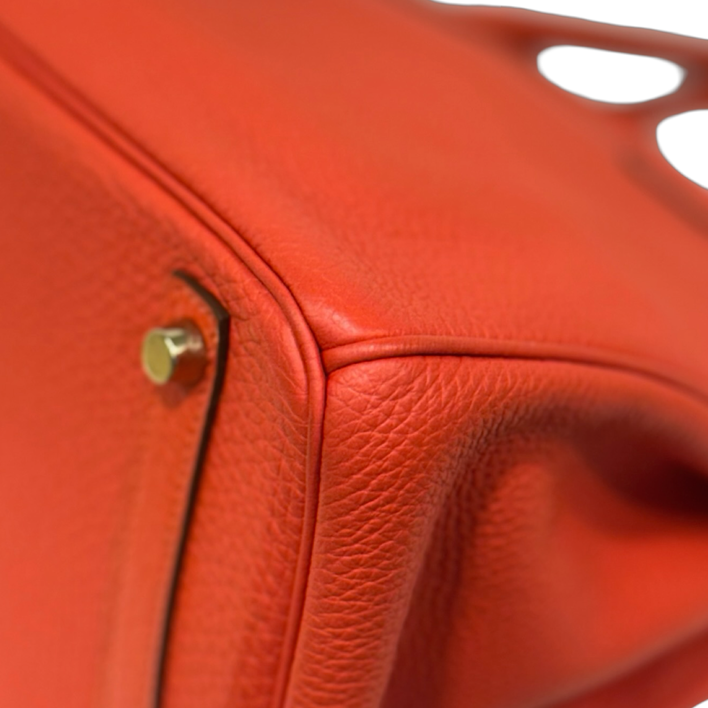 Hermes Togo 30 Birkin Bag - GHW / Red