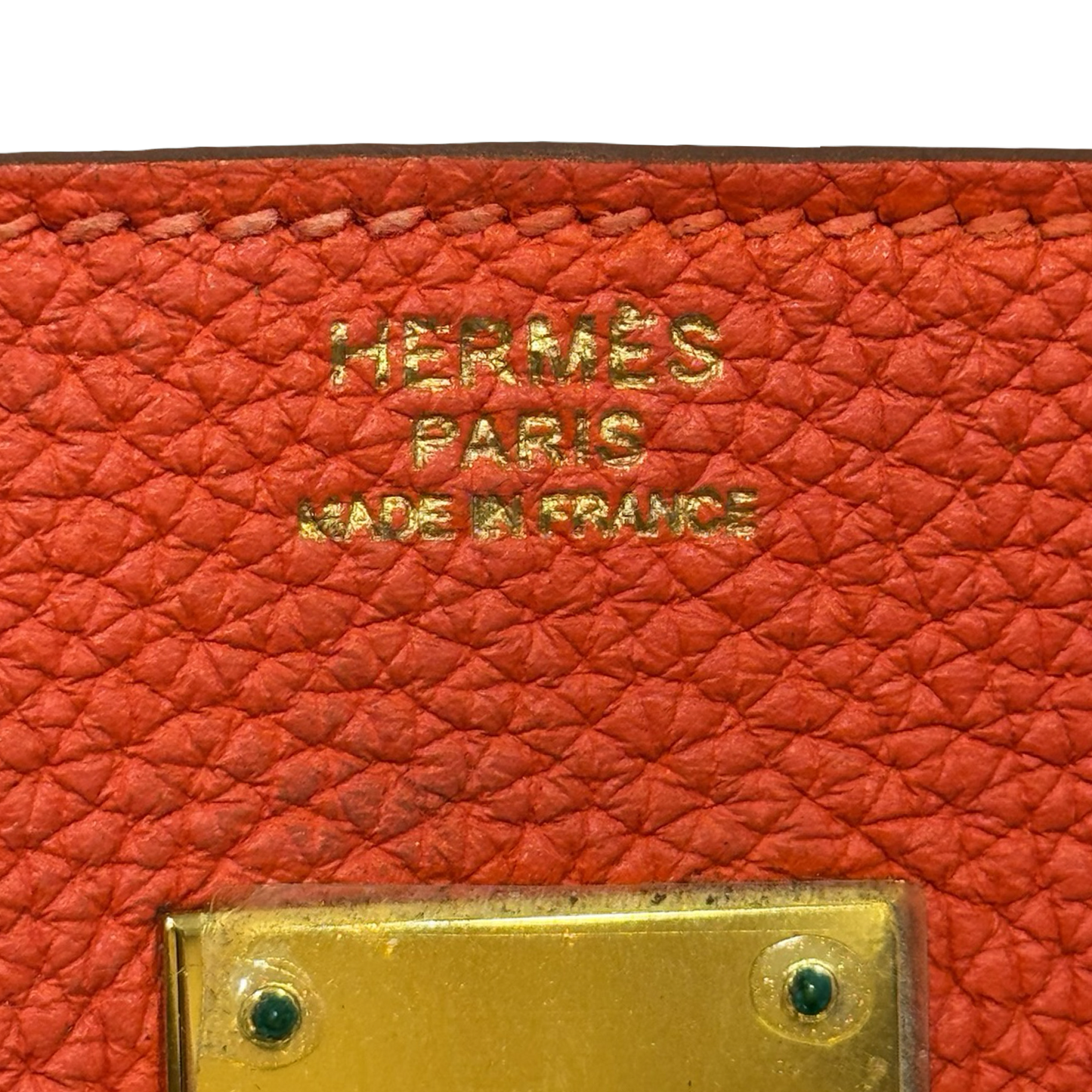 Hermes Togo 30 Birkin Bag - GHW / Red